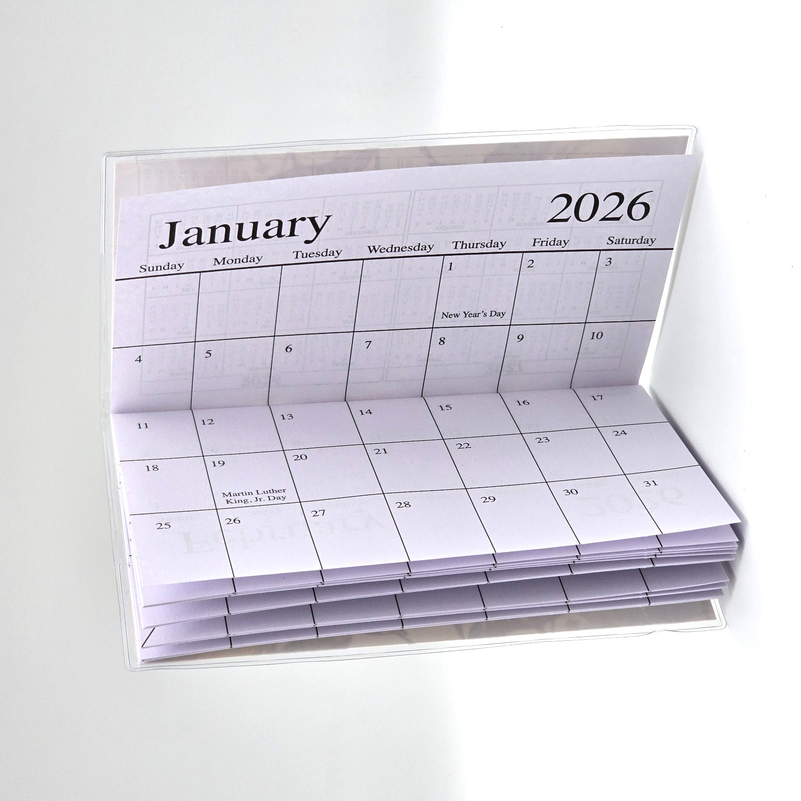 Floral Pocket Planer 2026-2027 Calendar Vinyl Cover Nature Flowers 6.5″ by 3 5/8