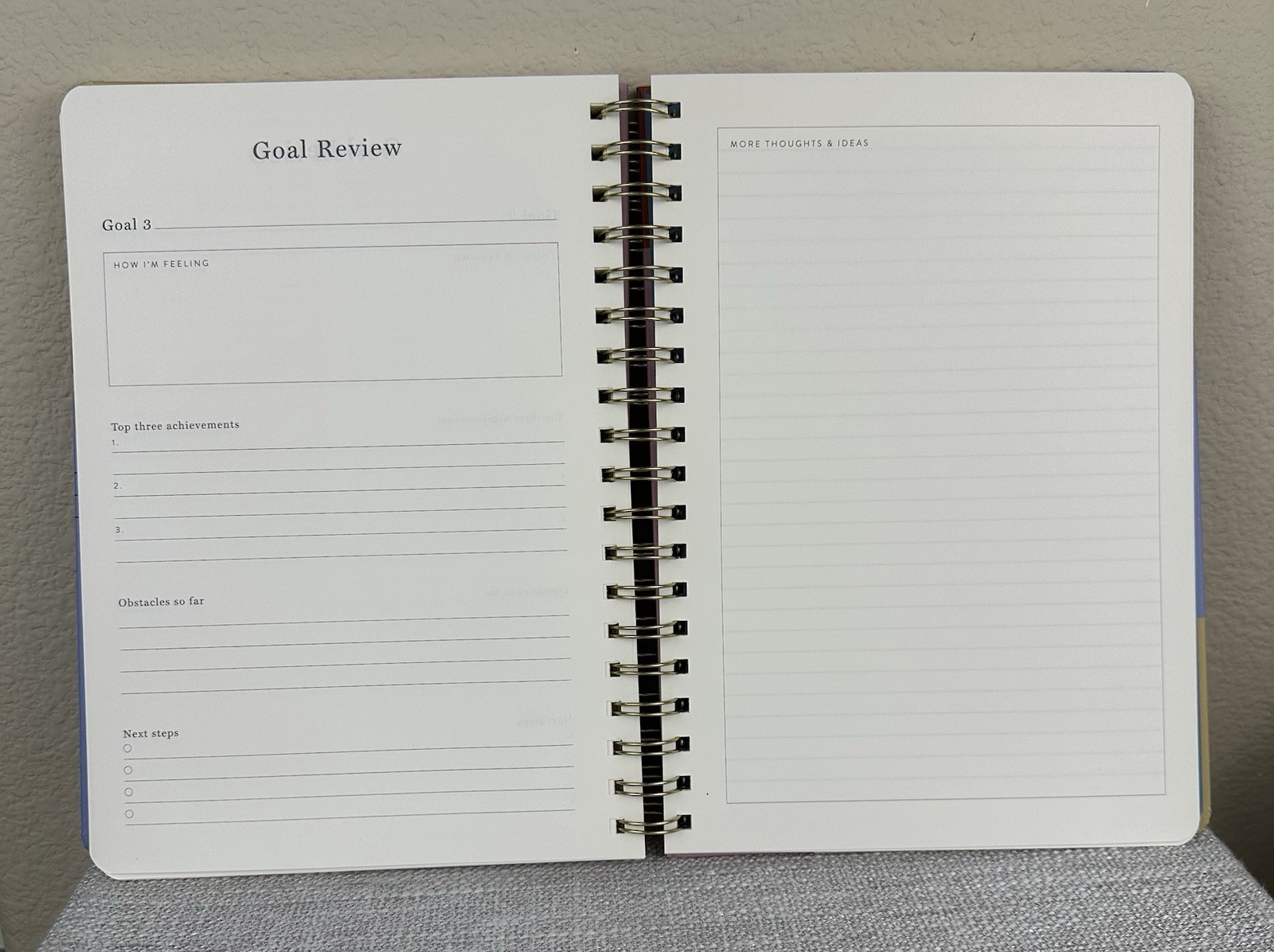 Papier Productivity Planner Spiral Bound Undated Hardcover 7″ x 10″ 12 Weeks