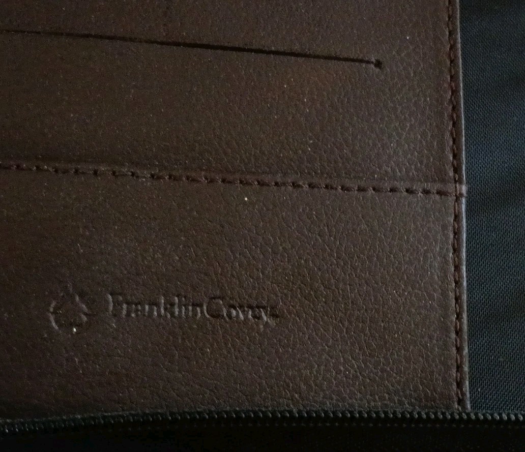 Franklin Covey 10″ X 8″ Brown Full Leather 7 Ring Binder Planner 2” Rings