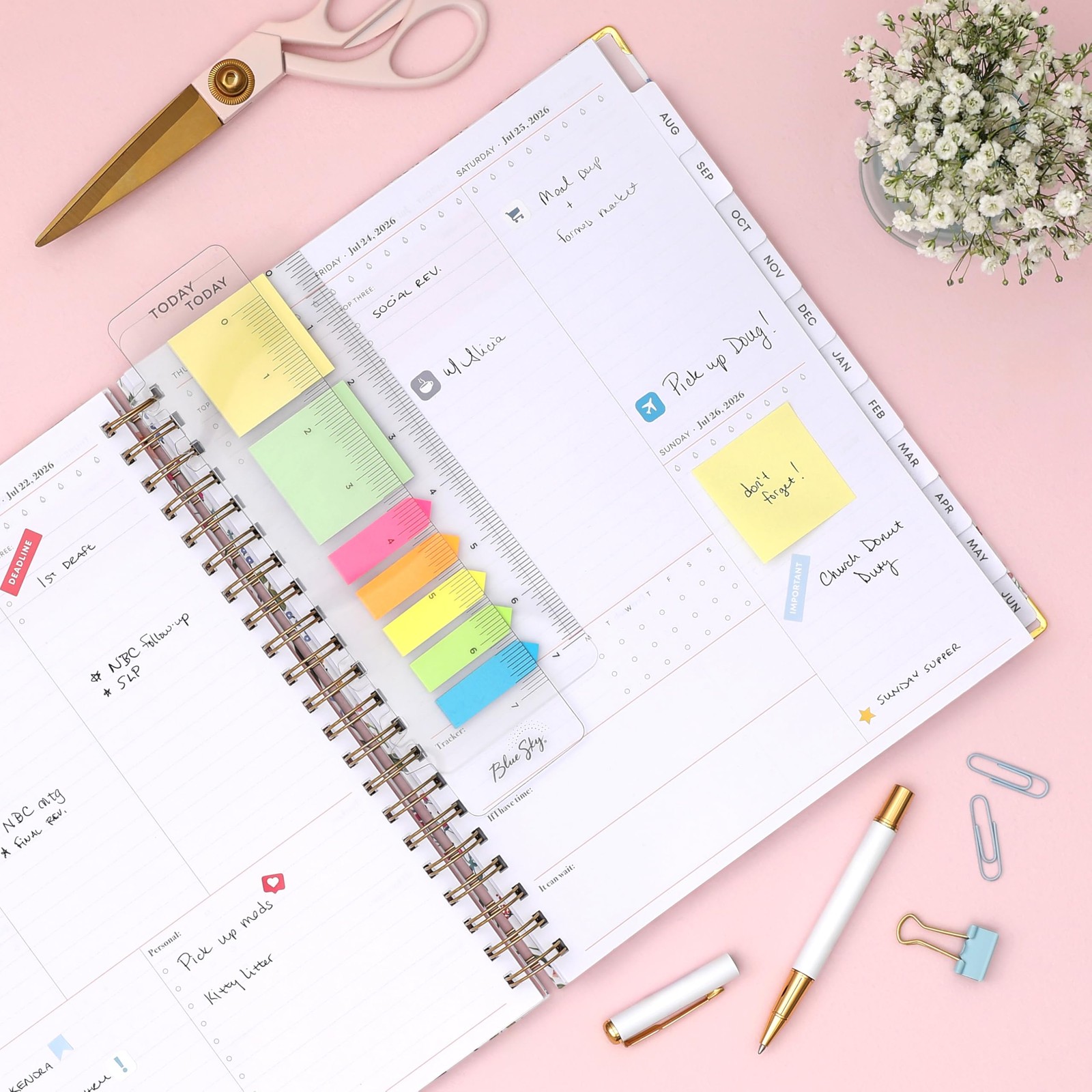 15 Month 2026-2027 Weekly and Monthly Academic Year Planner Calendar, April 2…