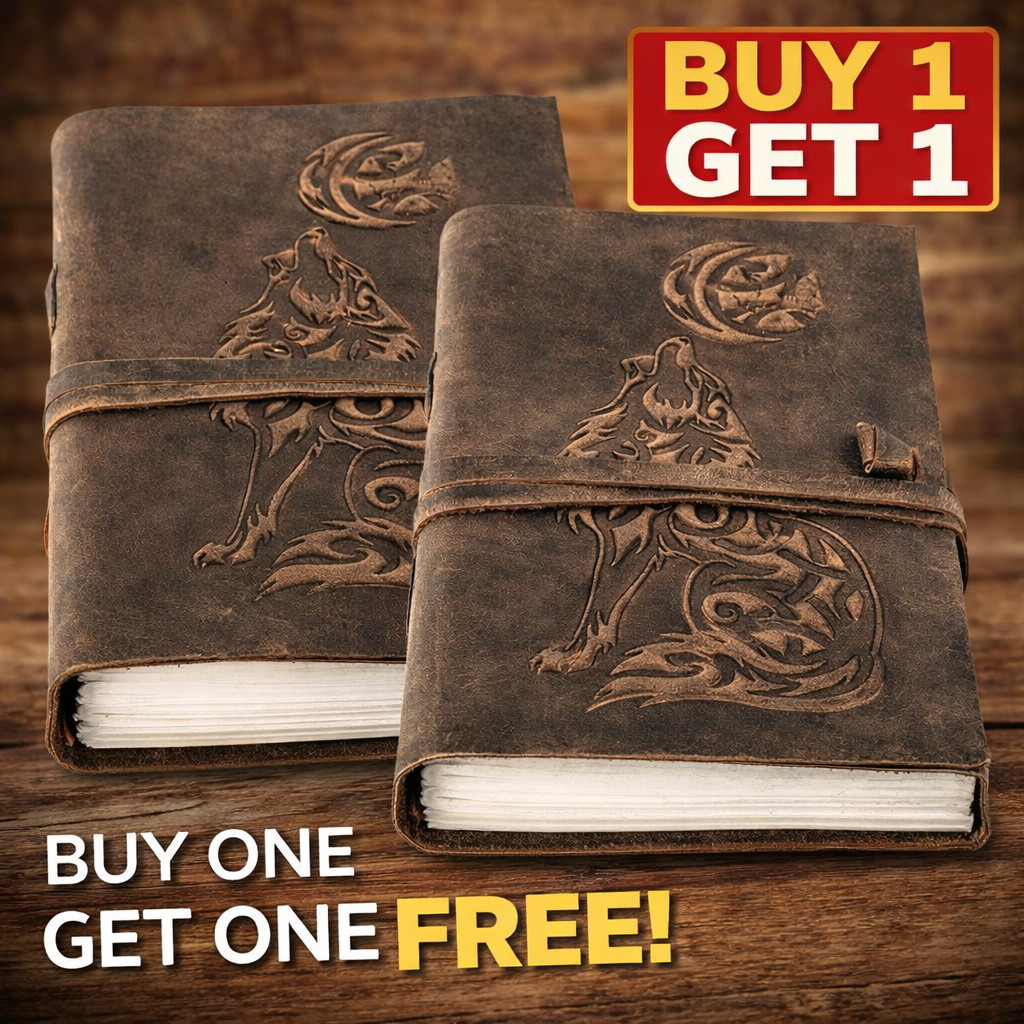 Vintage Leather Journal Handmade Writing Diary 7×5 Lined 200 Buy 1 Get 1 Free