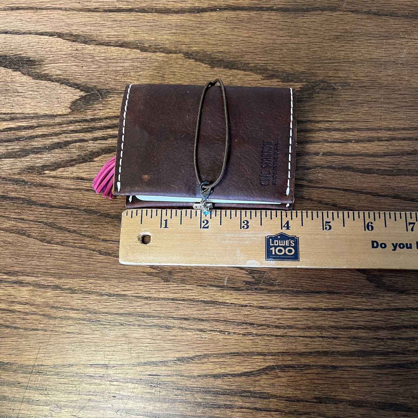Chic Sparrow Brown Leather Traveler’s Notebook Pocket Sz Loop Journal Inserts
