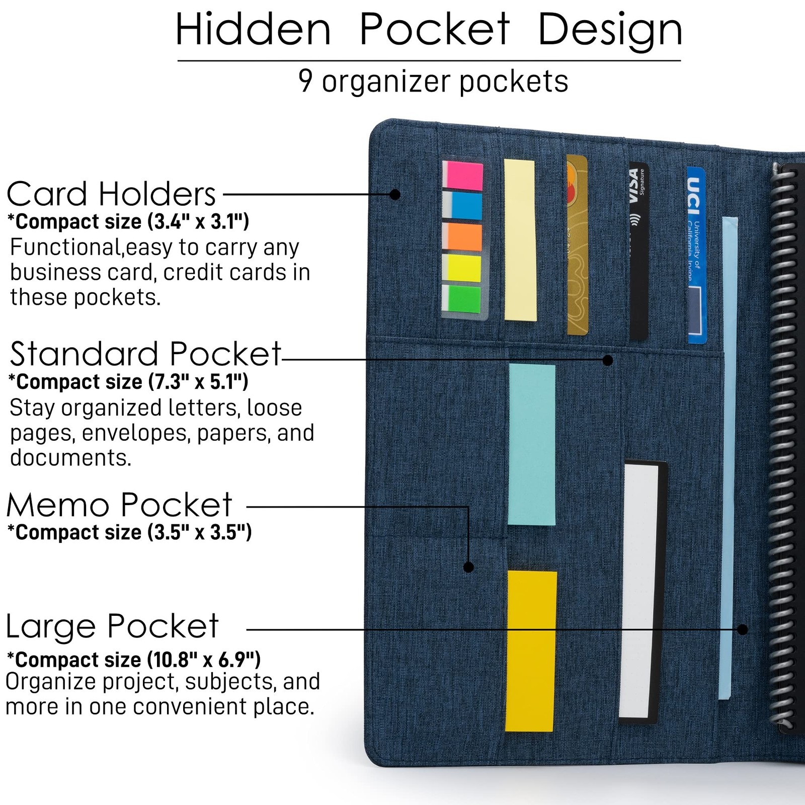 Folio Cover Compatible with Rocketbook Fusion, Panda, Everlast, Waterproof Fa…