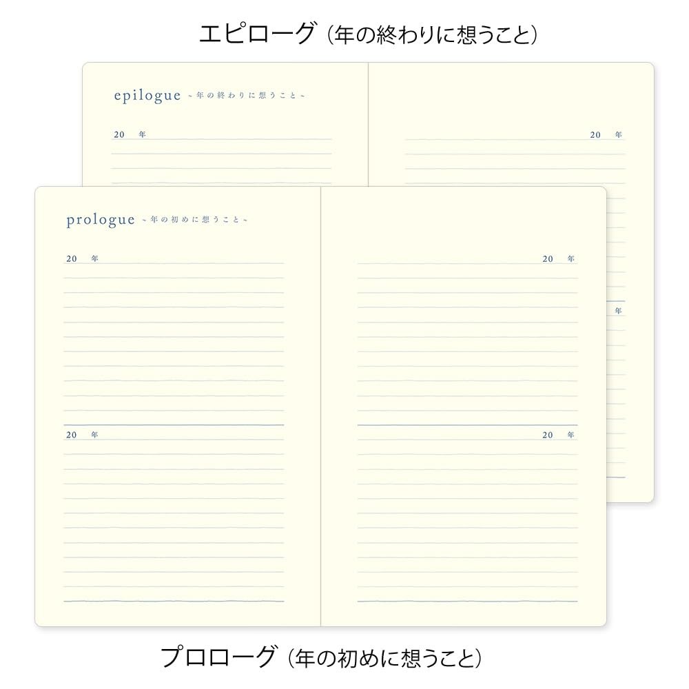 DESIGNPHIL 12397006 Diary 10 Years Consecutive Door Navy Blue Journal