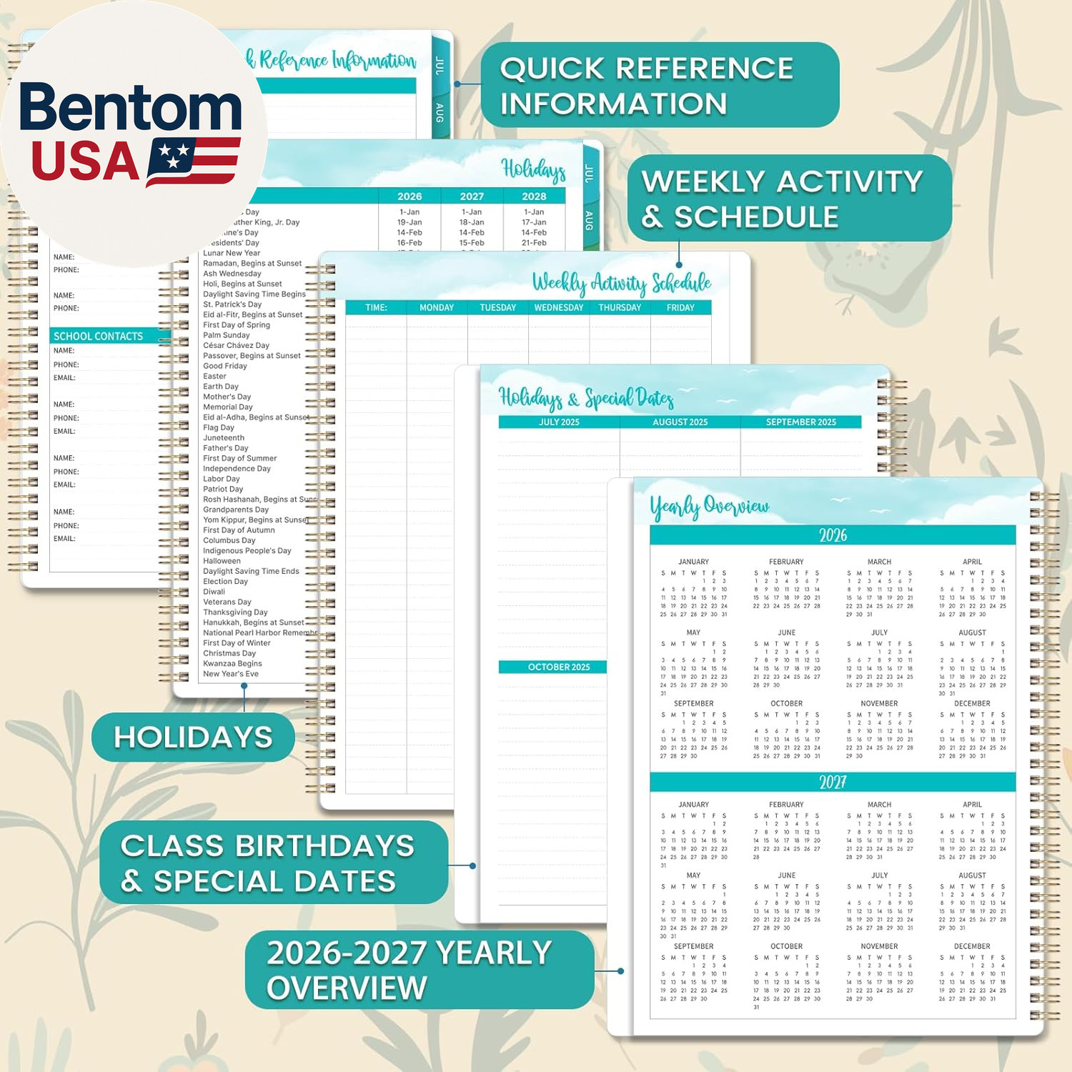 Teacher Planner 2026-2027- Teacher Planner, Teacher Lesson Planner from July 202