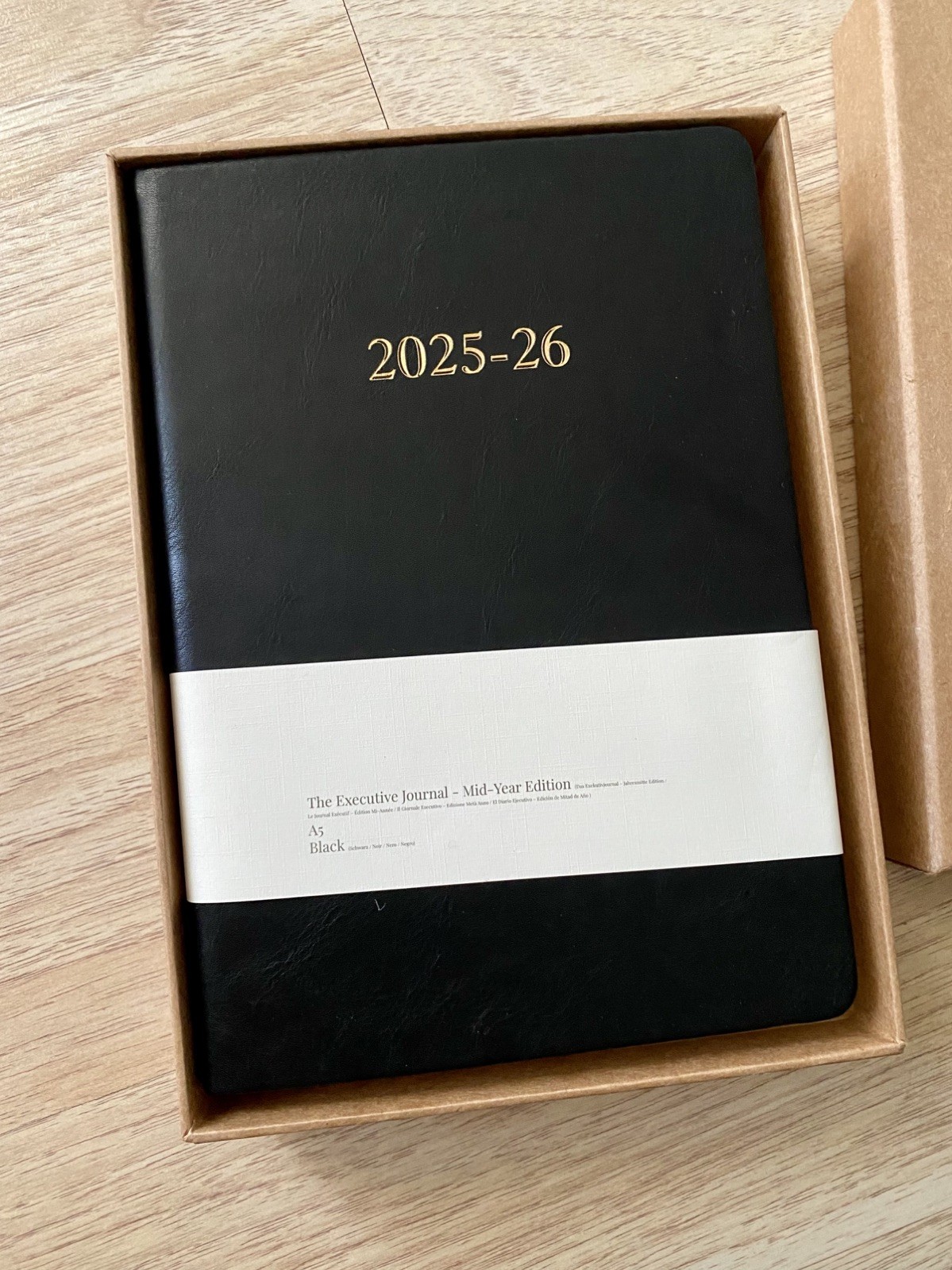 2026 Executive Daily Planner Journal US Holidays Customizable Black