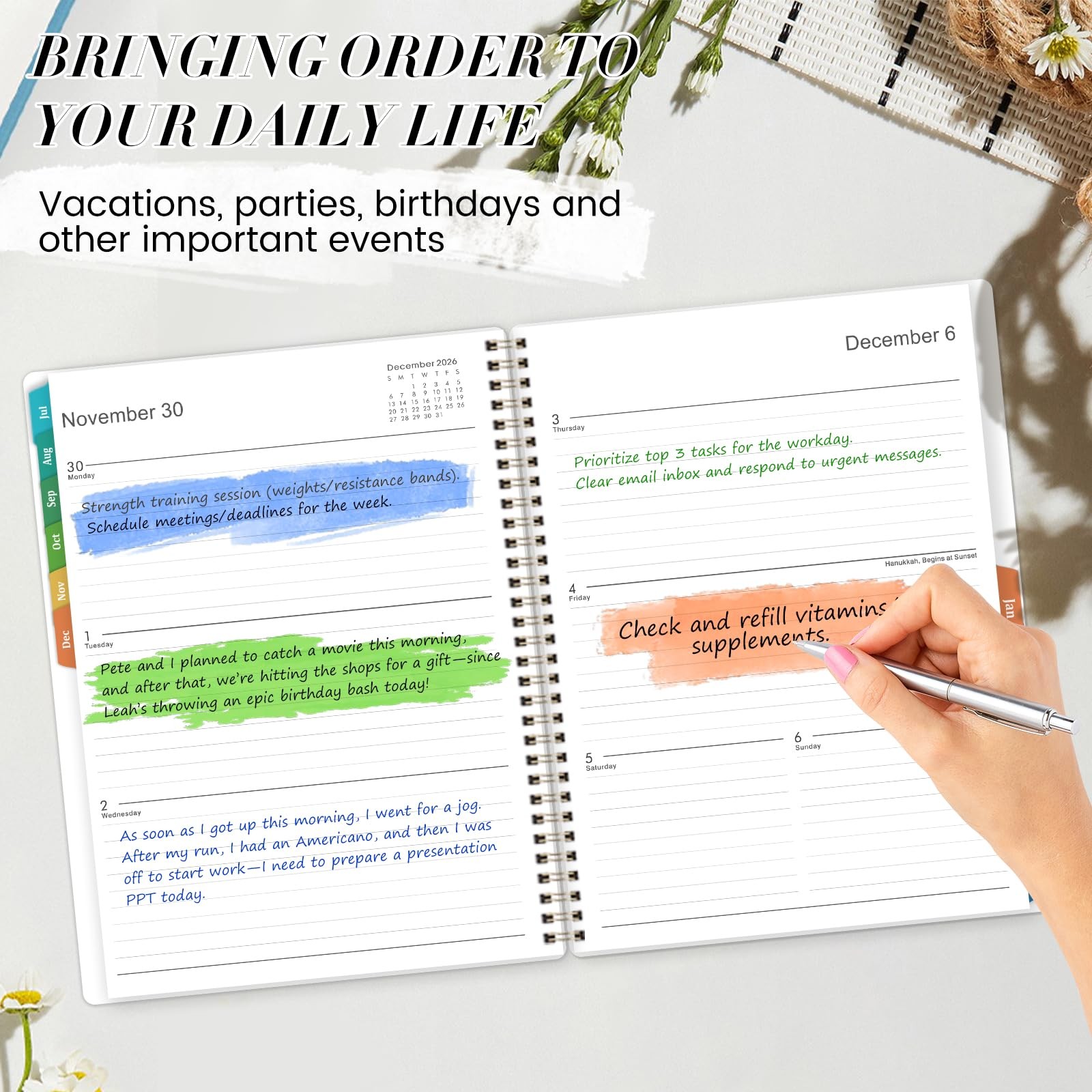 Planner 2026-2027 – 9″ x 11″ Weekly and Monthly x 11″, Blue
