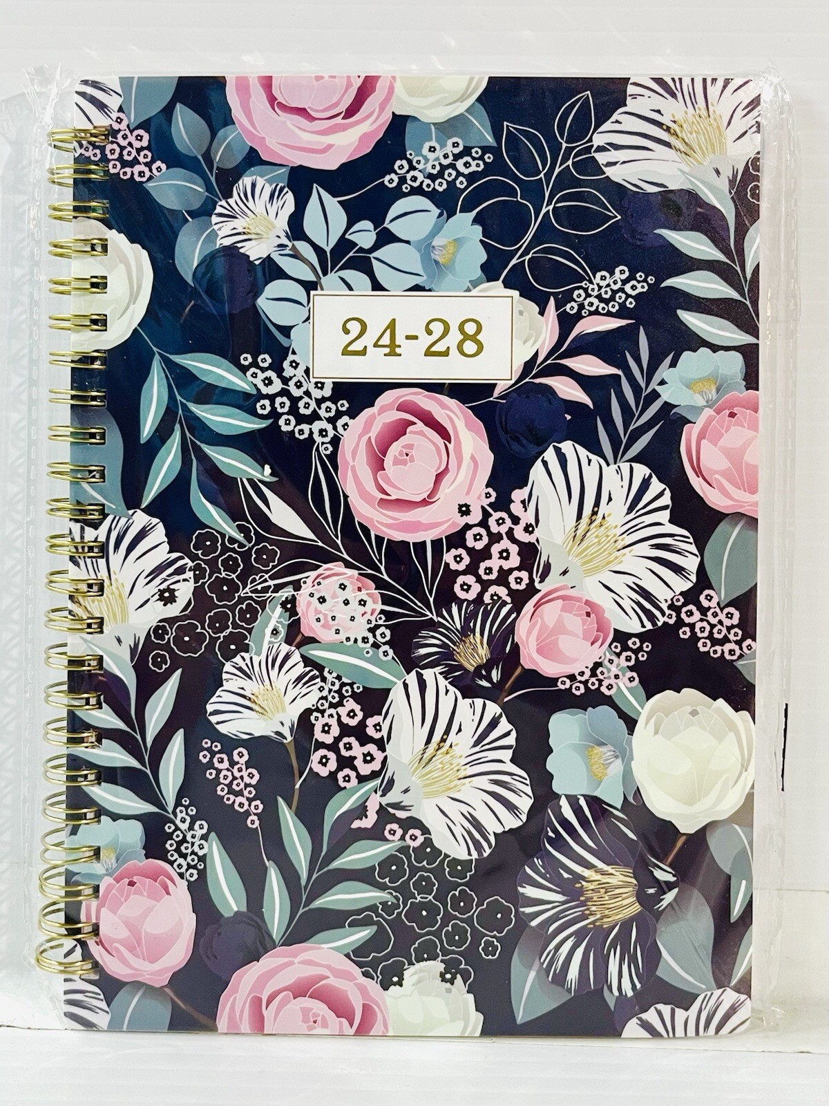 5-Year/60-Month 2024-2028 Monthly Planner Spiral Bound Floral 8.5” x 6.4” NWT