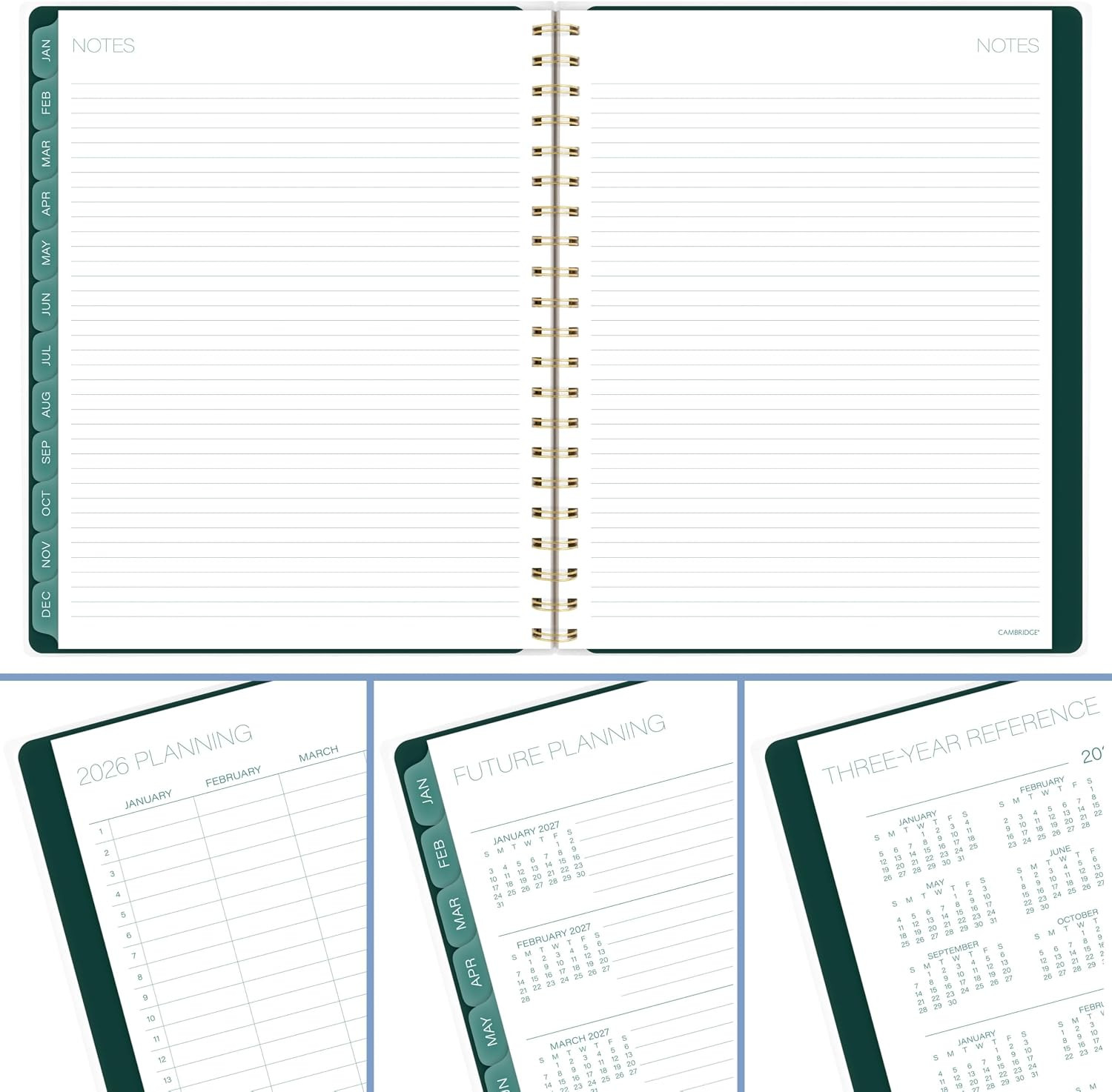 2026 Planner, Weekly & Monthly, 8-1/2″ x 11″, Large, Emerald Isle (1758-905-26)