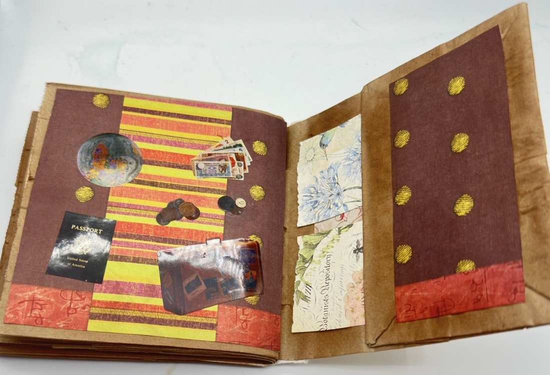 Junk Journal Live Laugh Love Themed Brown Paper Bag Medium Coffee Dyed Paper