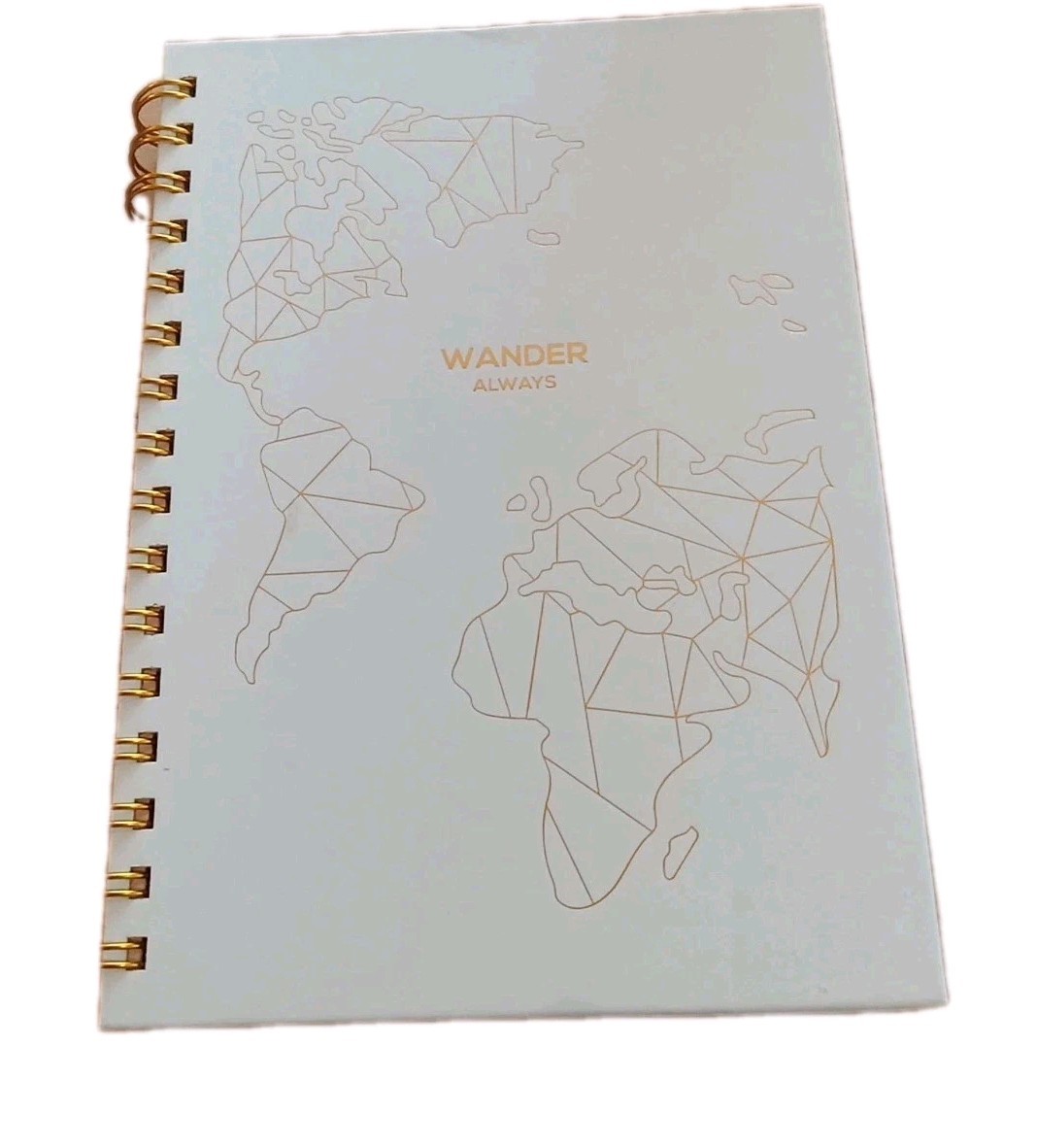 Wander Always Travel Journal, Pale Blue Metal Ring, The Lamare 6.5″ x 8.5 x .5″