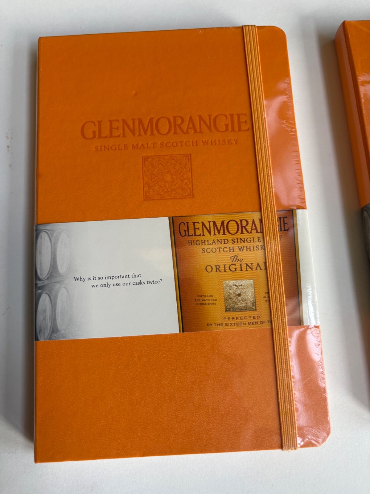 2 Glenmorangie Orange Moleskine Lined Notebooks NOS Factory Sealed You Get Both