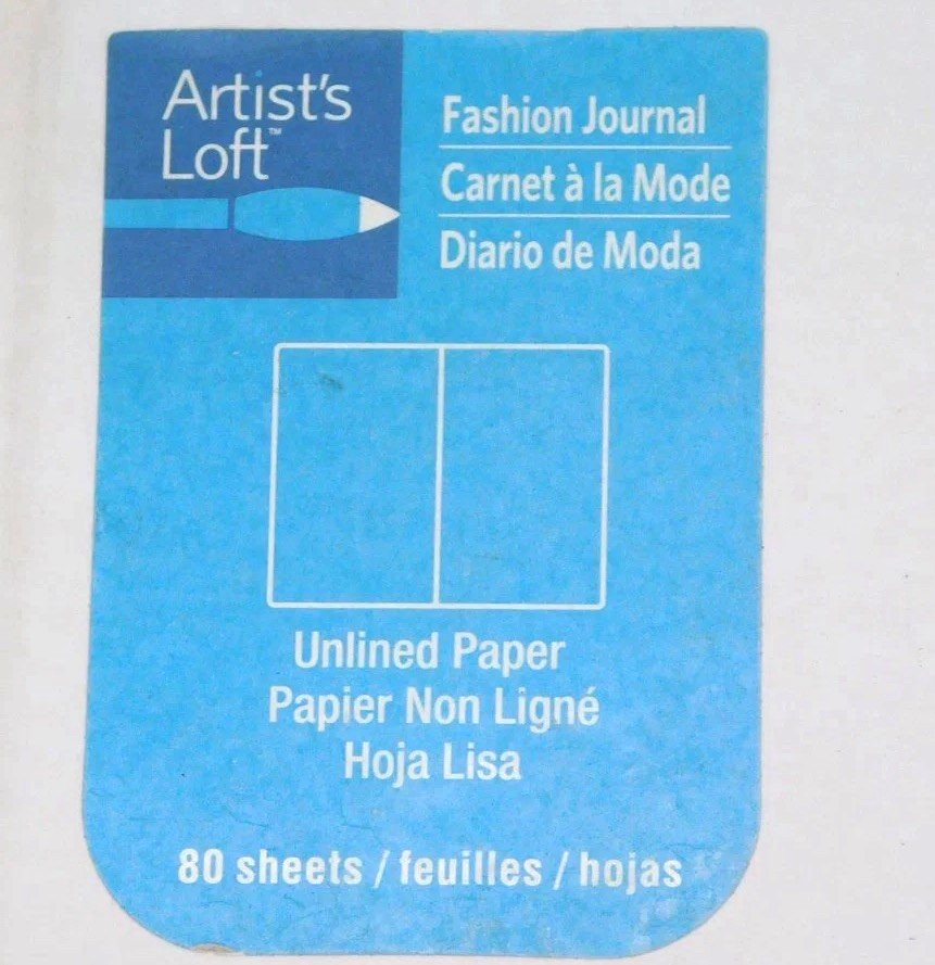Artists Loft Fashion Journal Unlined Paper 80 Pages HB 8 x 6 x .75 Inches