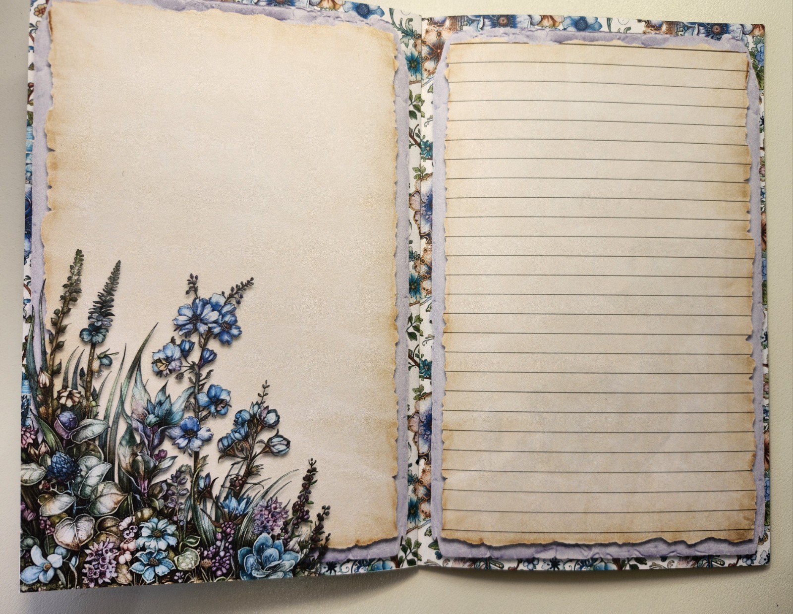 Junk Journal Blank Booklet “SPRING WITCH” HANDMADE 8.5″x5.5″ LG 40pgs