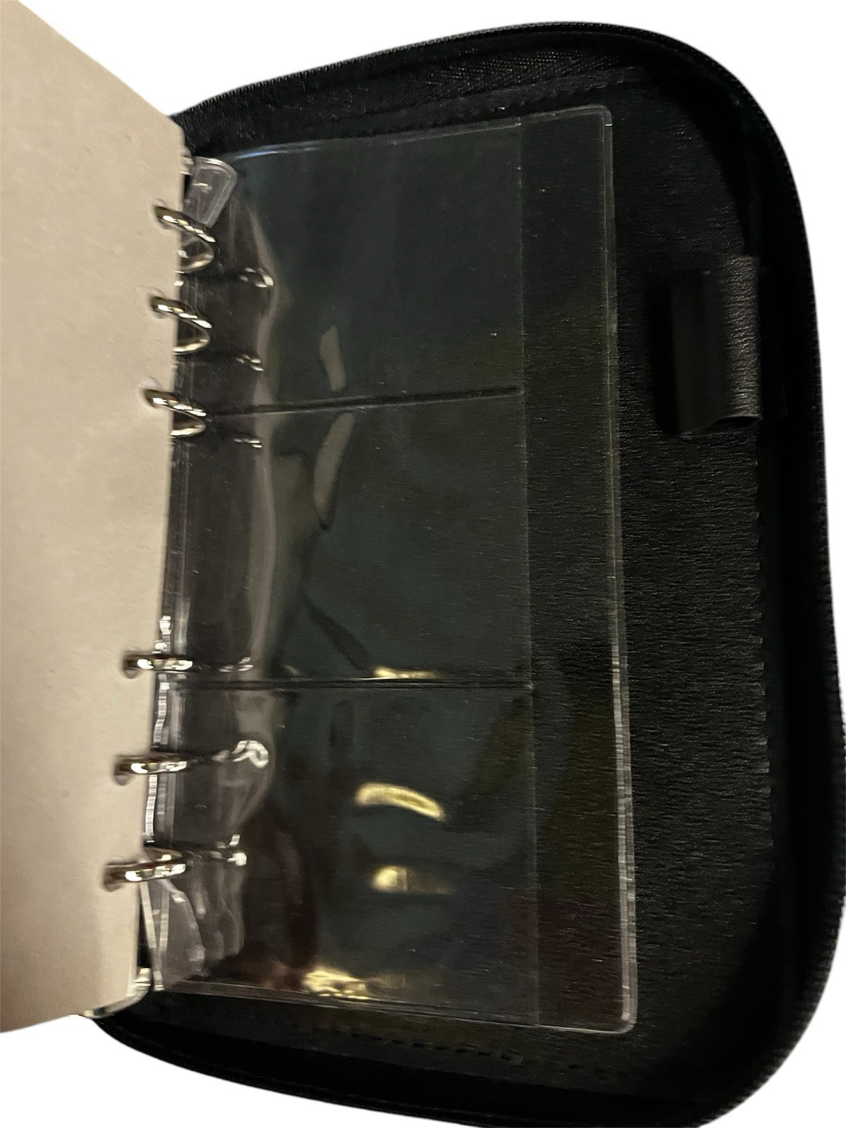 New PlanAhead Black Classic Phonepro Organizer 6rings 3.75 X 6.75 read descript!
