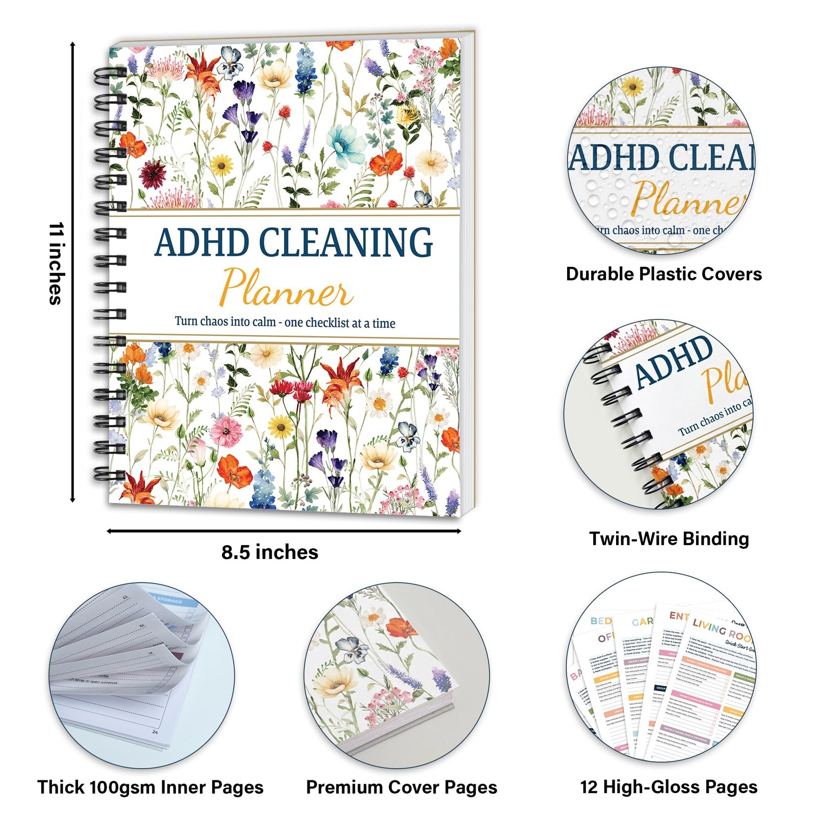 BLOOMOST ADHD Cleaning Planner – Daily, A4, Version 2