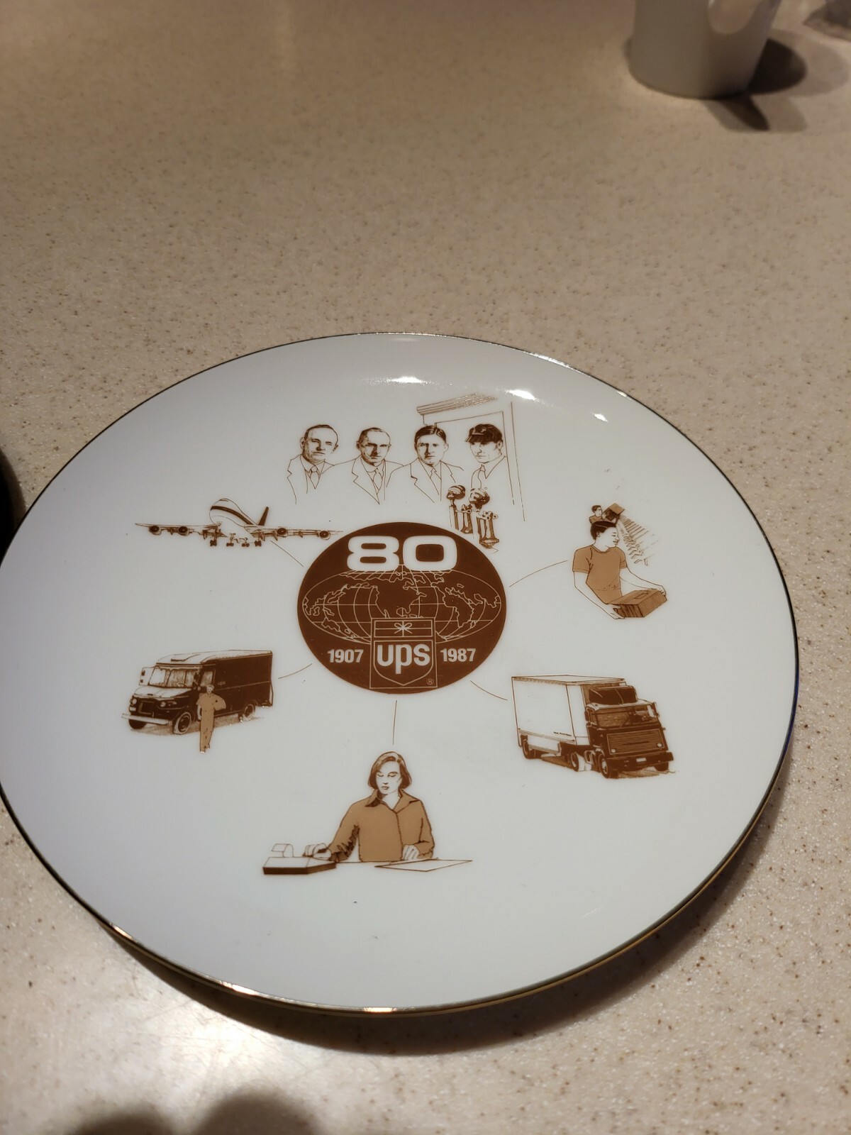 UNITED PARCEL SERVICE Clock and Plate