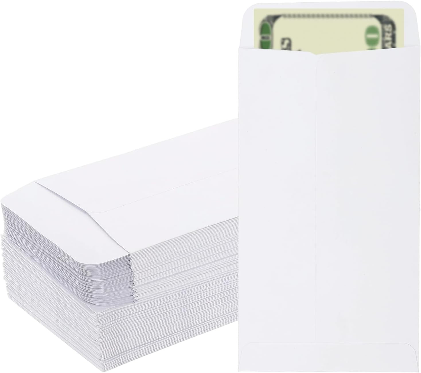 Money Envelope, 100 Pack 6.5″ x 3.5″ Cash Envelopes Money Holder Bags Budgeting