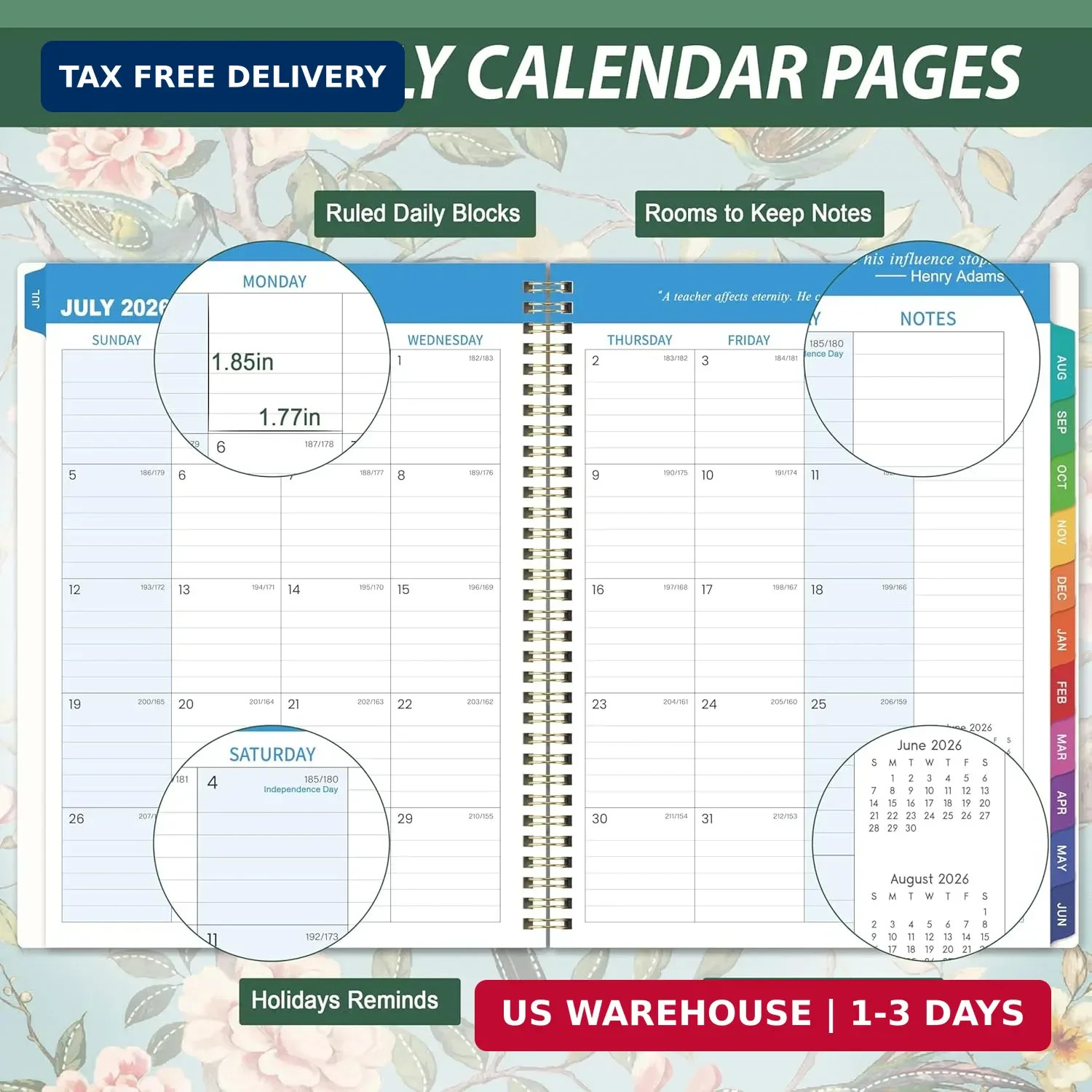 Teacher Planner 2026-2027, Teacher Lesson Planner 2026-2027, July 2026 – June 20