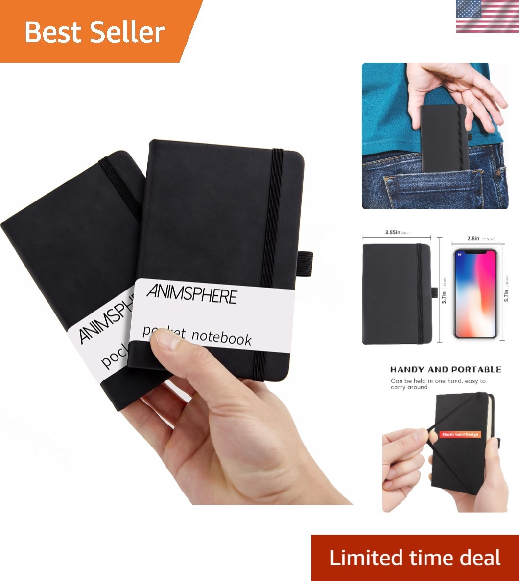 Versatile Plain Ruling Leather Notebook – 2Pack for Students and Professionals
