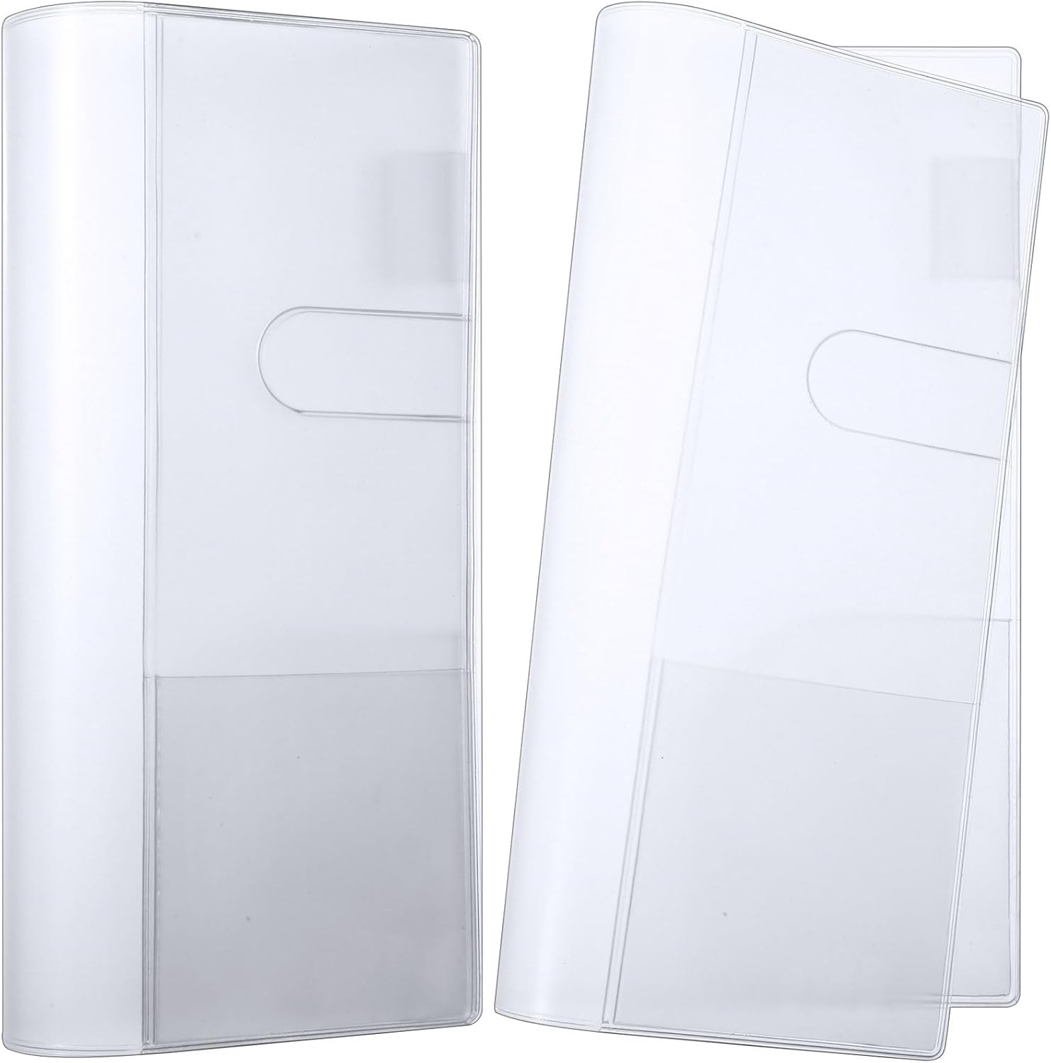 2 Pcs Clear Plastic Weeks Planner Cover Protector PVC Notebook Sleeves 8.03×7.78