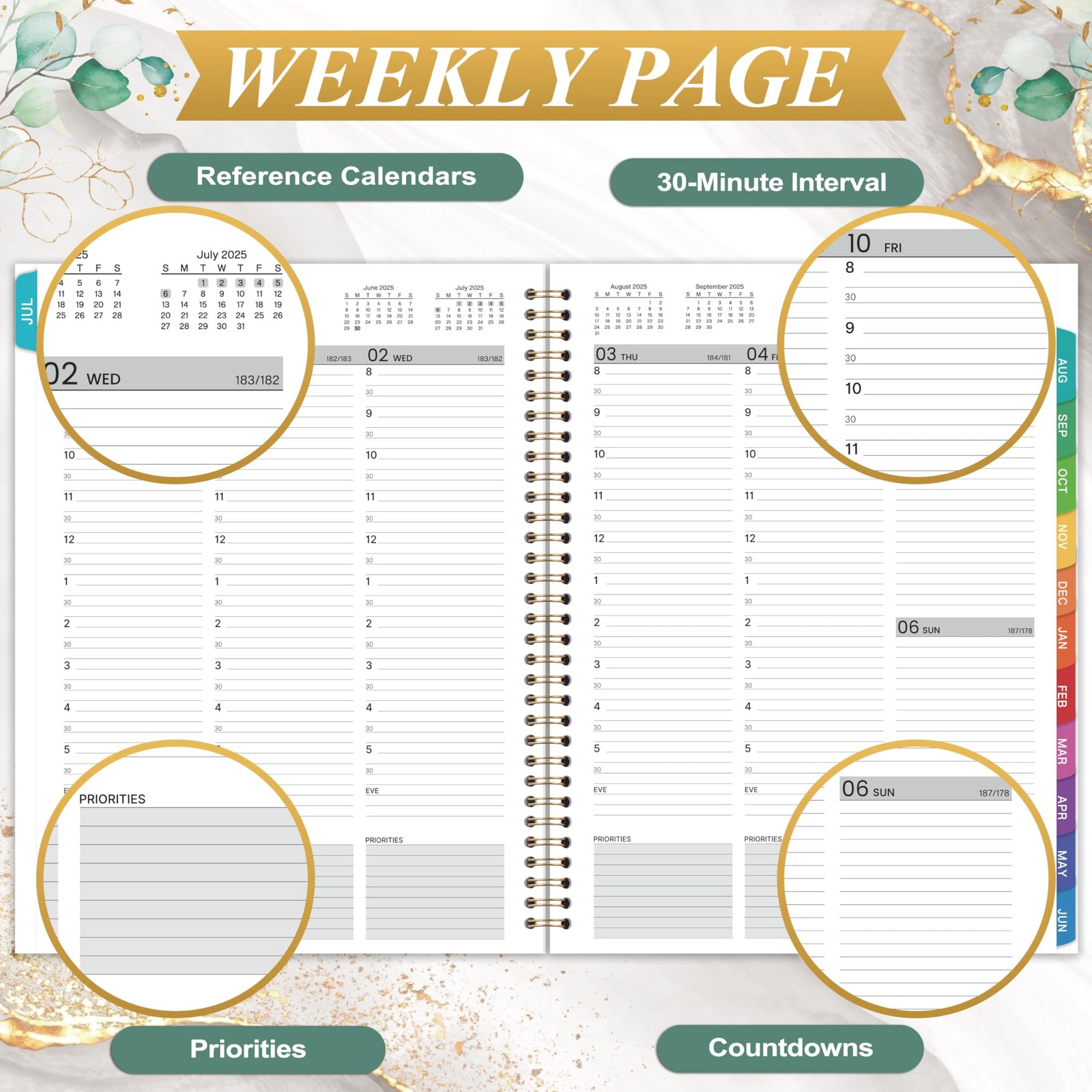 Appointment Book 2025-2026 – Daily Planner 2025-2026, 8.5” X 11”, Weekly Appoi