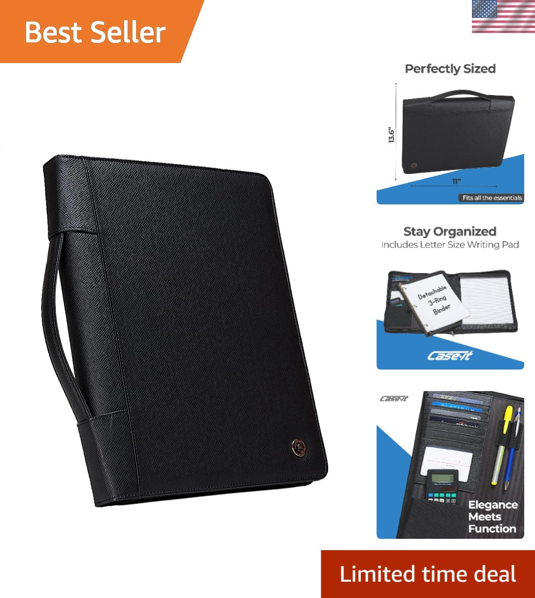 Leather Padfolio with Compact Design – Perfect for Professionals