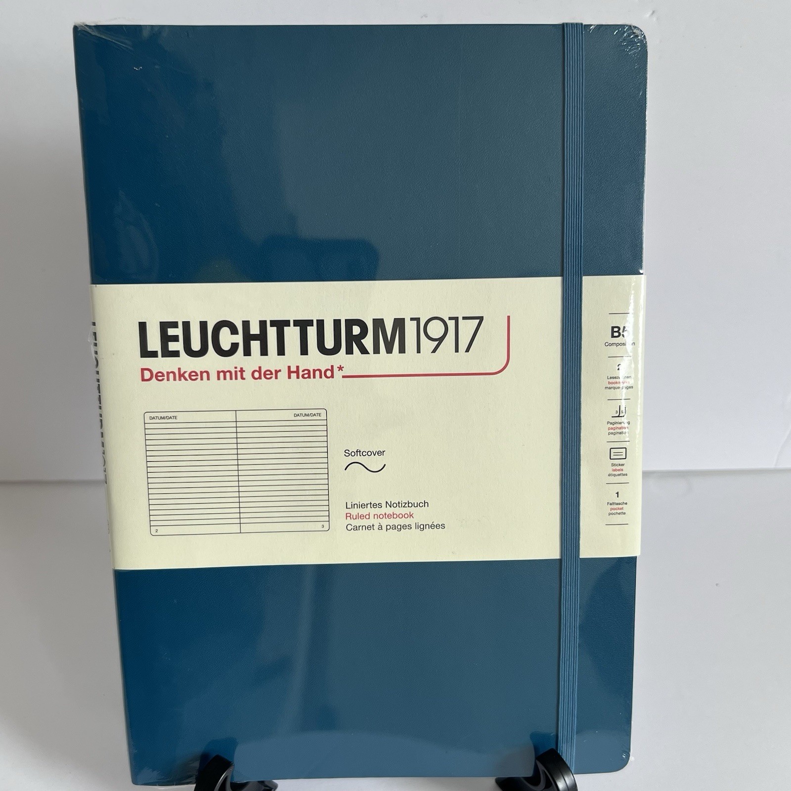 LEUCHTTURM1917 B5 Lined Notebook Softcover 80g – 123 pages – Pacific – Sealed