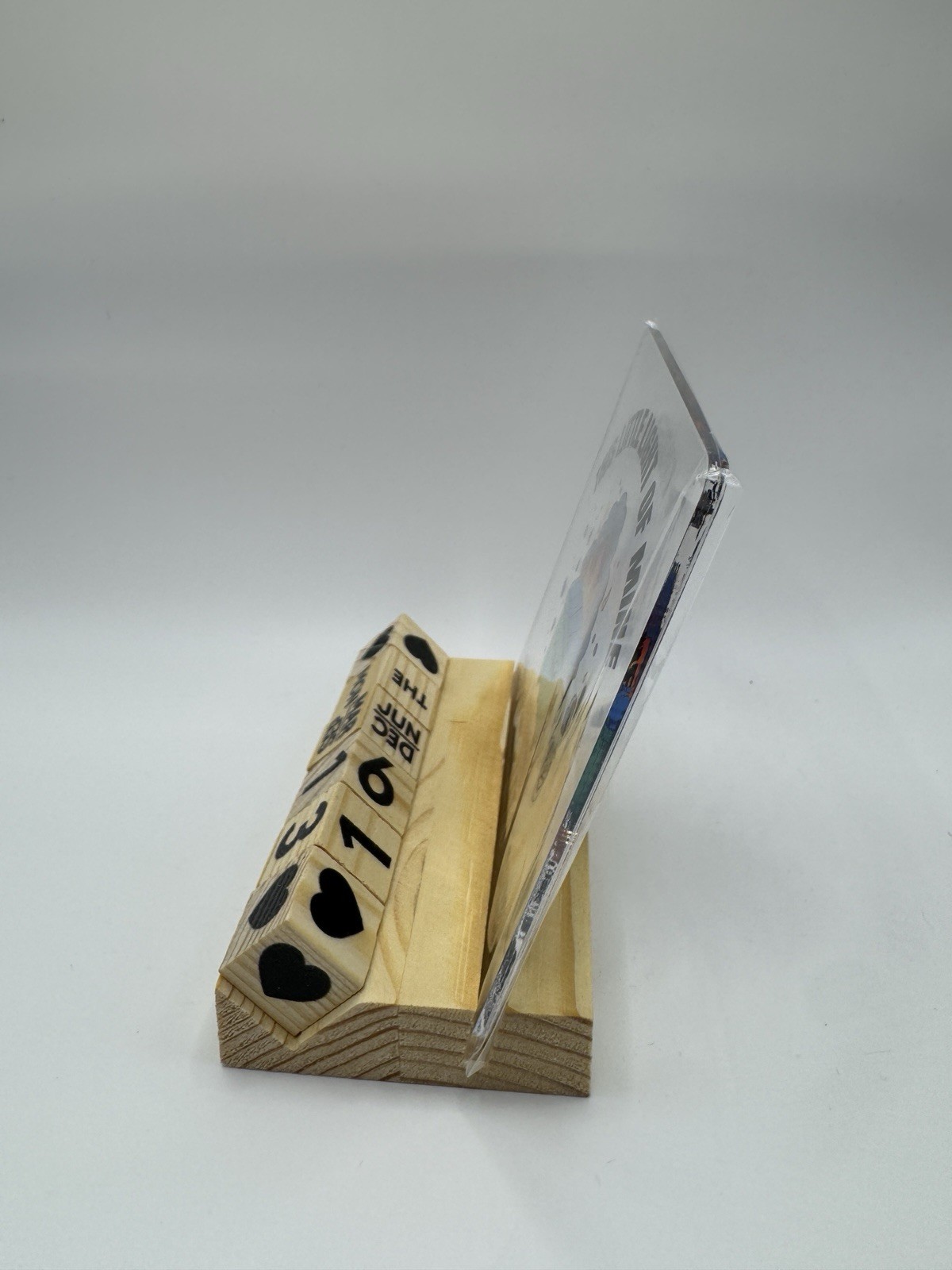 Dumpster Fire Desk Calendar Wood Block Perpetual Acrylic Funny Coworker Gift