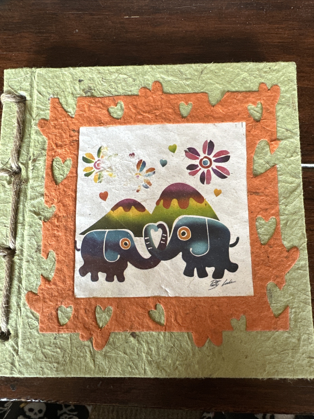 Elephant PooPoo Paper Park Journal 6.75” x 6.75 Handmade Recycle Organic Read