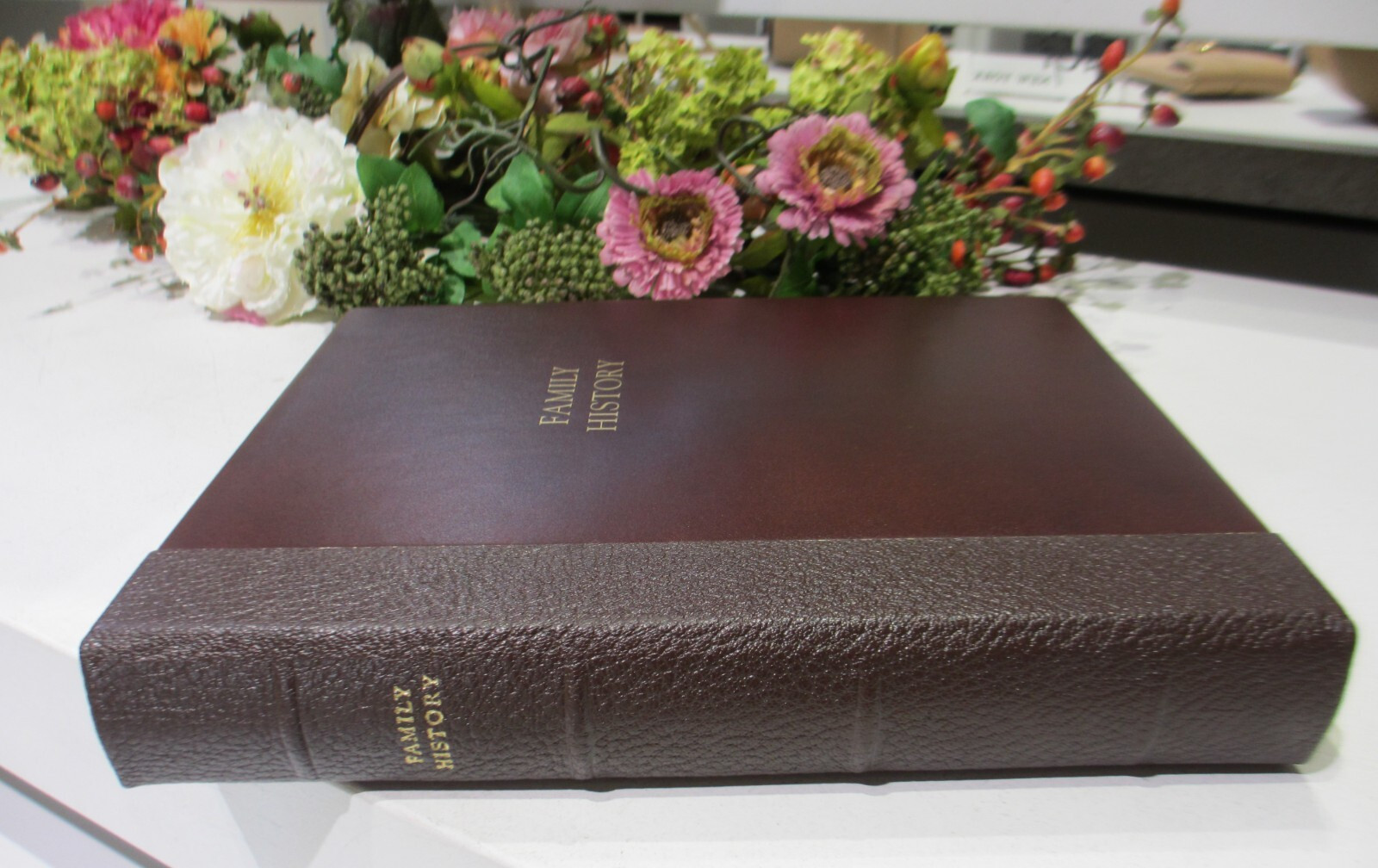 Family History Book Leather Cover 506 Pgs Heirloom Graphic Image NEW$225