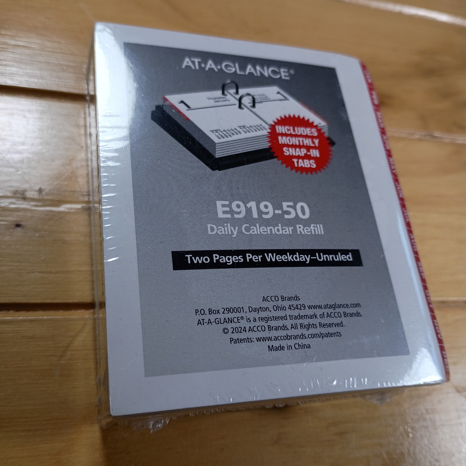 AT-A-GLANCE Daily Calendar Refill E919-50, 2 7/8 x 3 3/4 In, New.