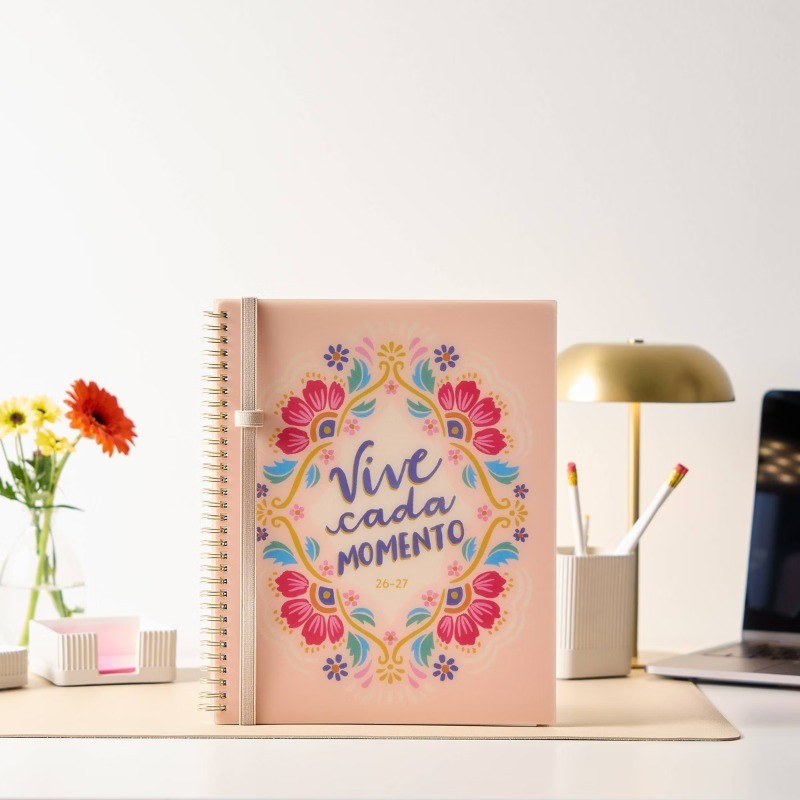 Happy Brands 8.5″x11″ 2026-2027 12 Month Organized Vive Cada Momento