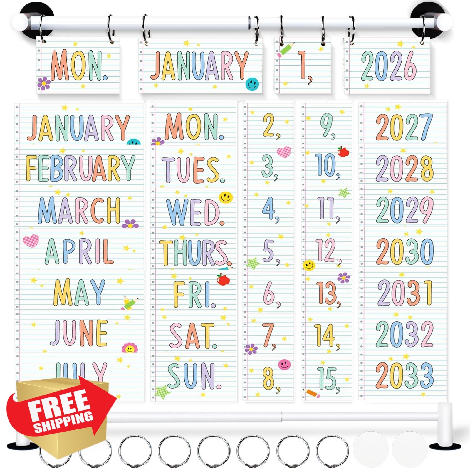 Psithyristra Lined Notebook Magnetic Calendar