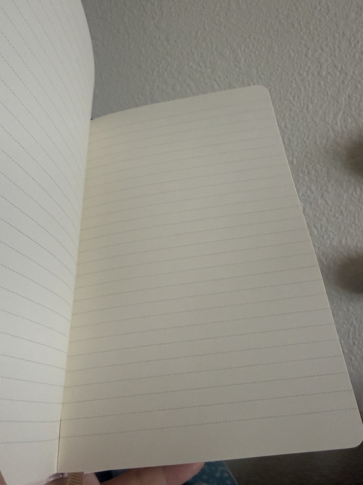 Pink White Marble Gold Vein Lined Journal Notebook with Elastic Band