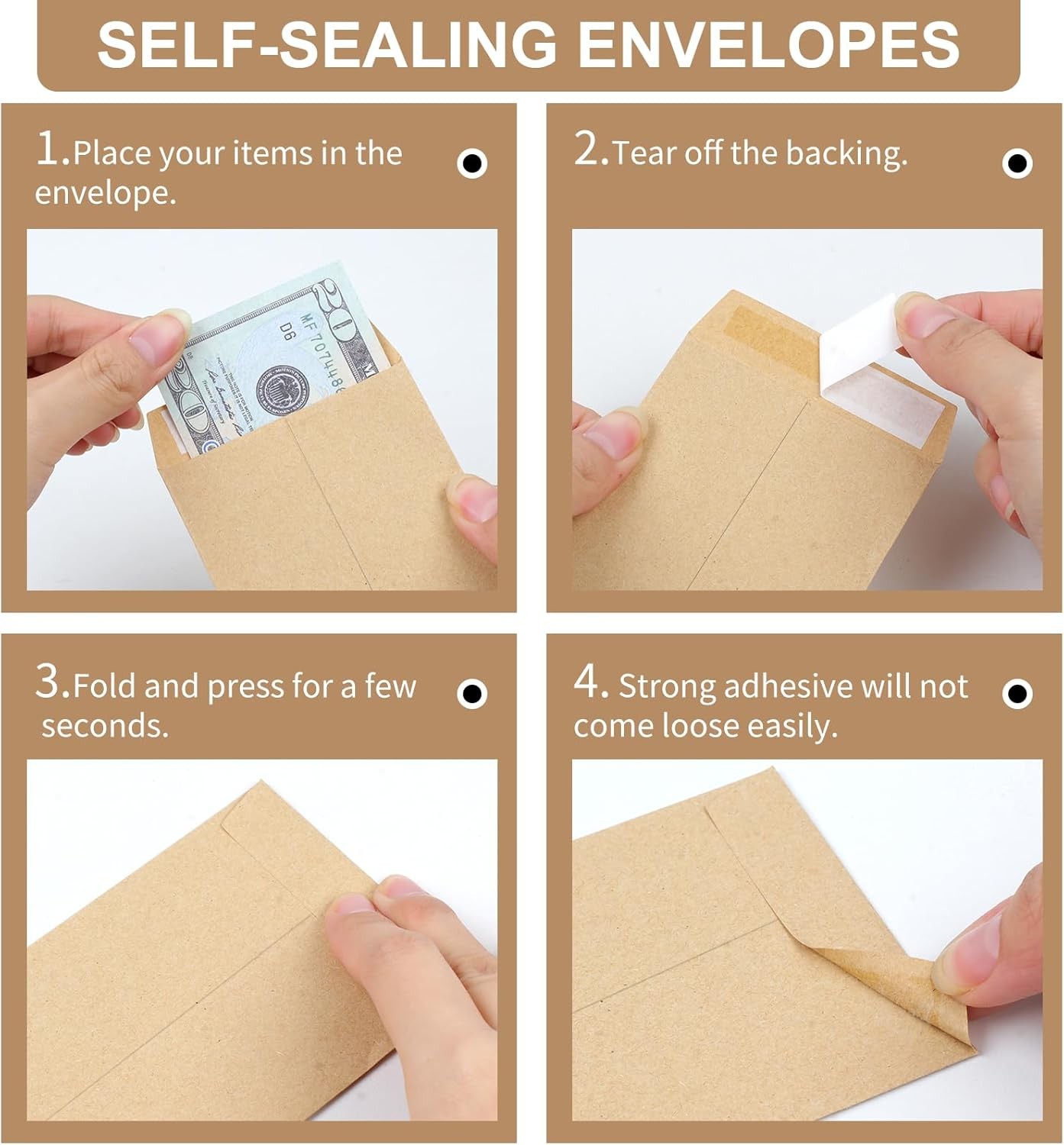 Money Envelopes for Cash 120 Pack 6.5 X 3.5 Cash Envelopes 100 Envelopes