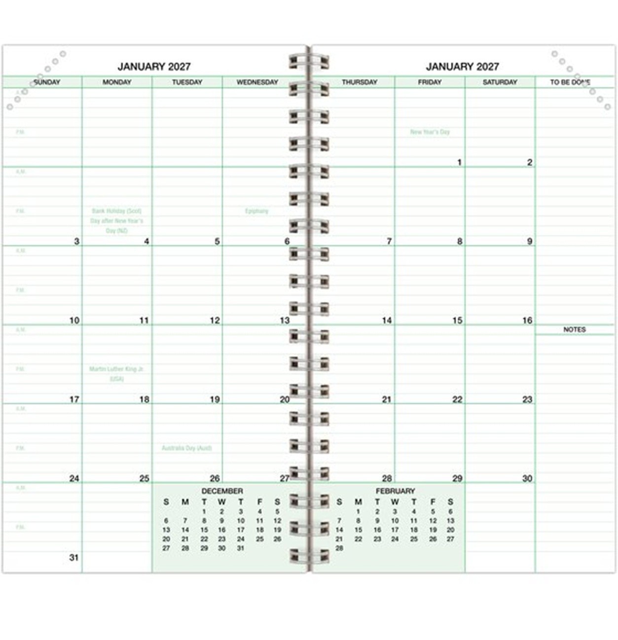 Day-Timer Jan-Dec 2027, 2-Page/Day Orig Planner Refill Pocket 3.5×6.5″ +Extras