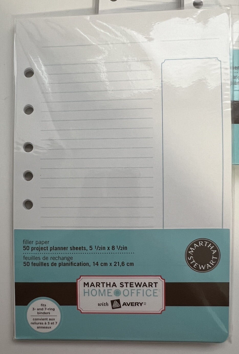 2 Martha Stewart Avery Filler Paper Project Planner Sheets 5.5 X 8.5 400 Sheets