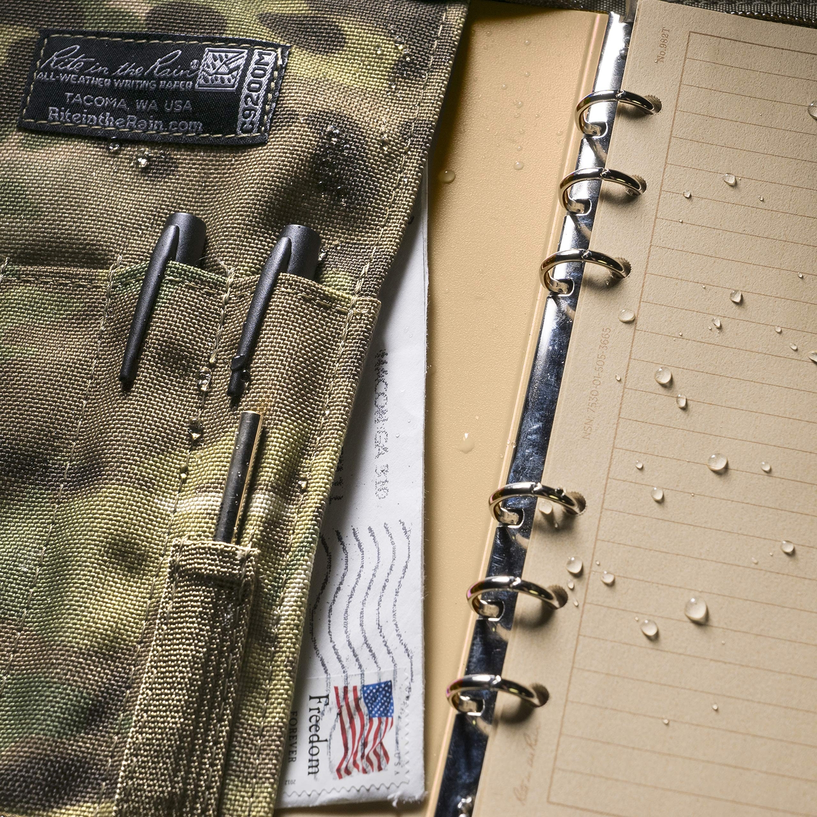New Rite in the Rain Ring Binder 1/2 inch Tan 9200T