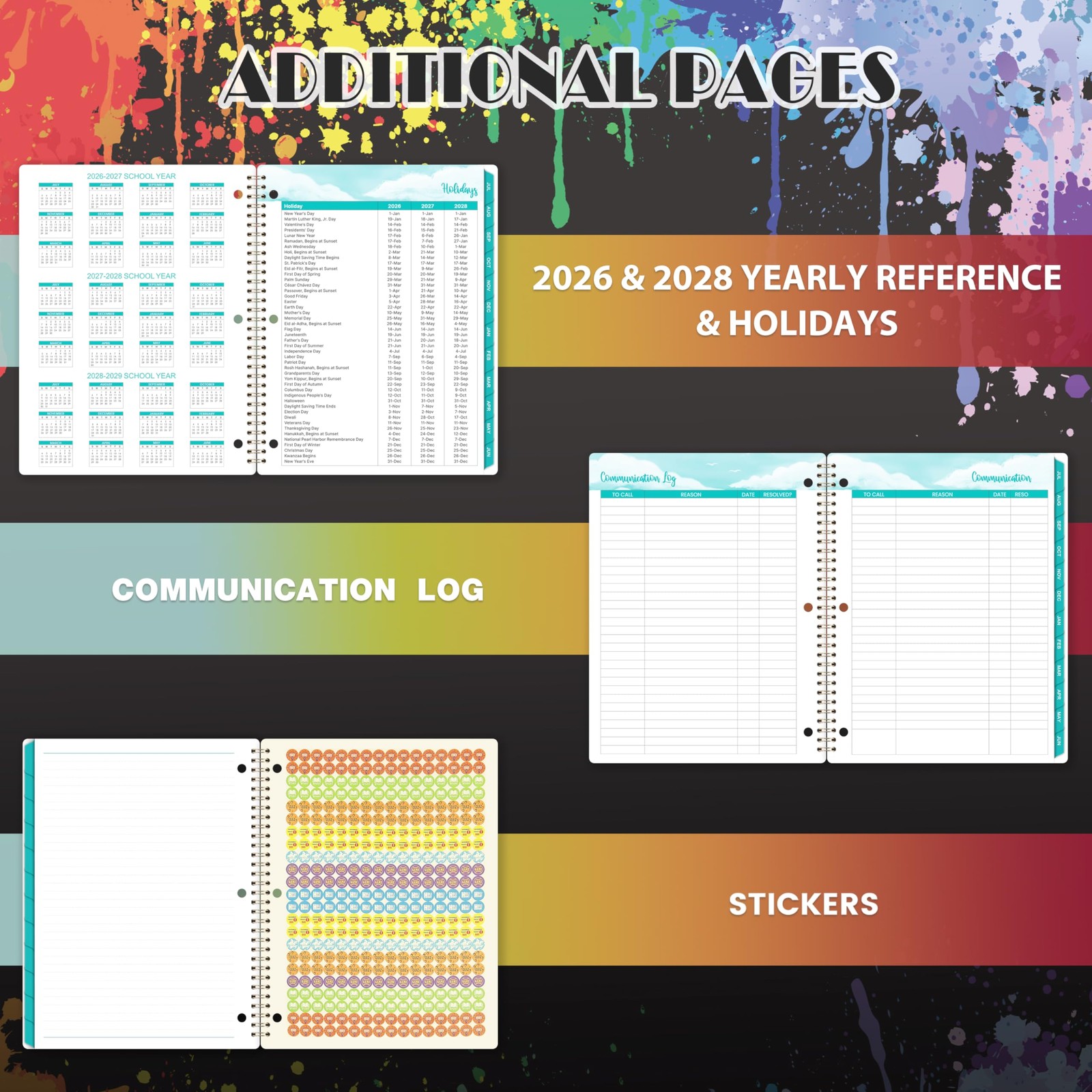 Student Planner 2026-2027 – Academic Organizer July 2026 – 9″ x 11″, Black