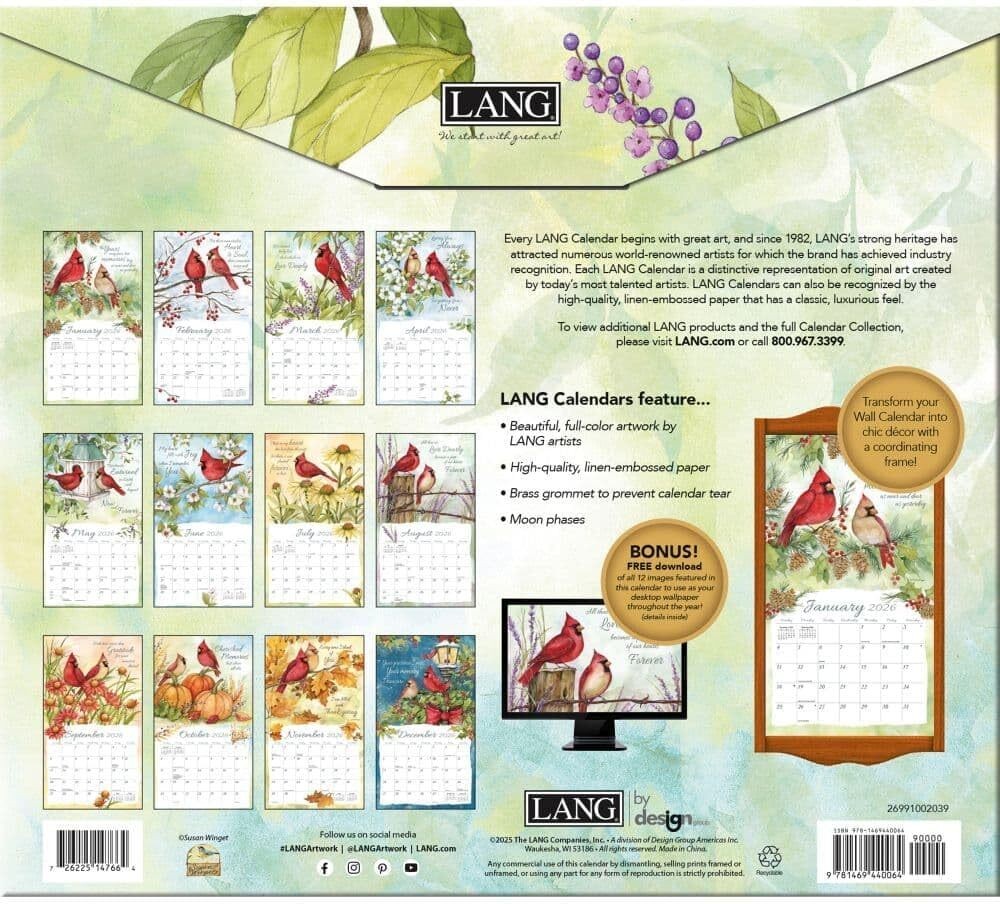 Lang A Year of Remembrance 2026 Wall Calendar w