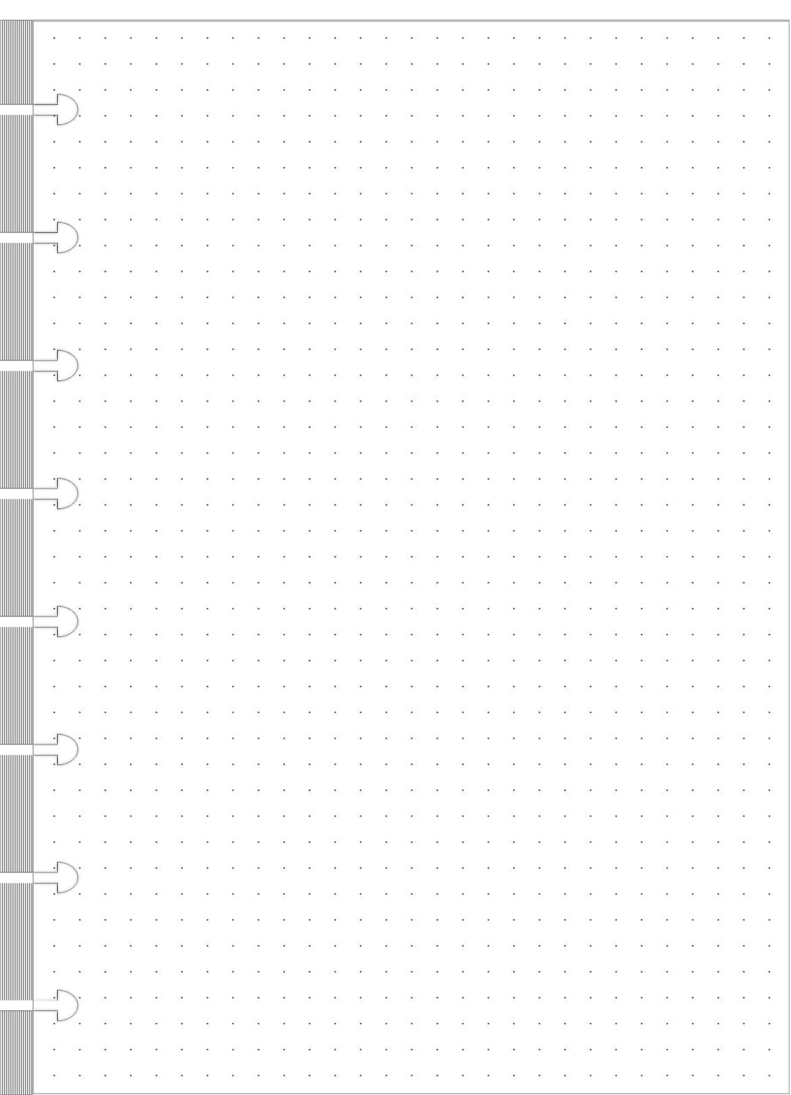 TUL Discbound Dotted Refill Paper Junior Size 5.8×8.2 Inch 100 Sheets White