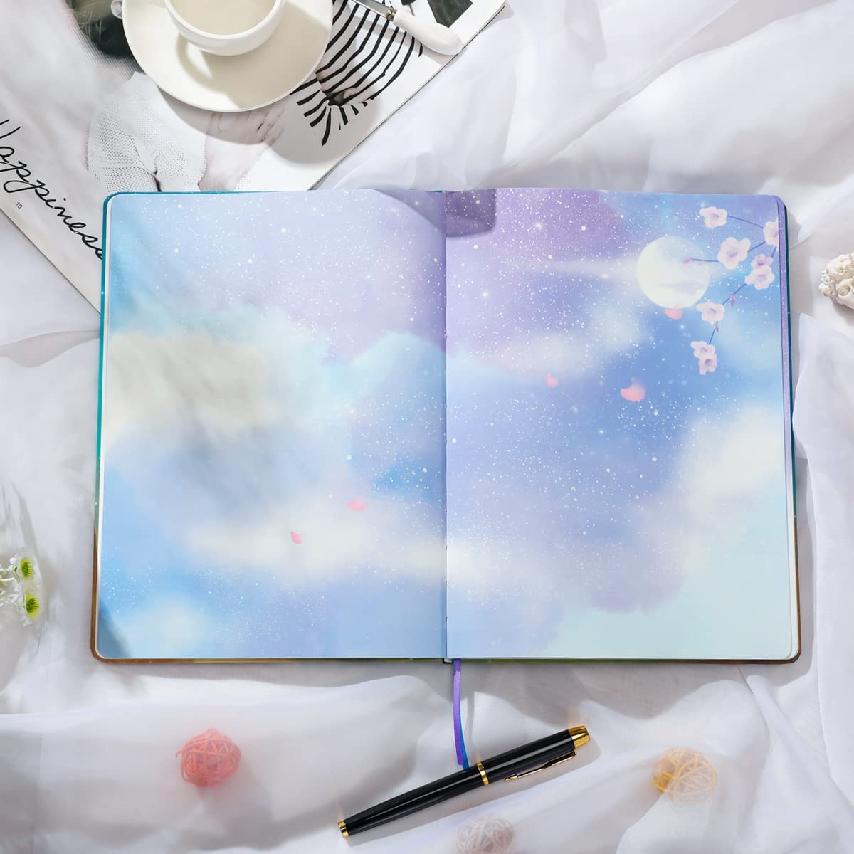 Starry Sky Writing Journal for Women, Men, Unique Colorful Blank Notebook