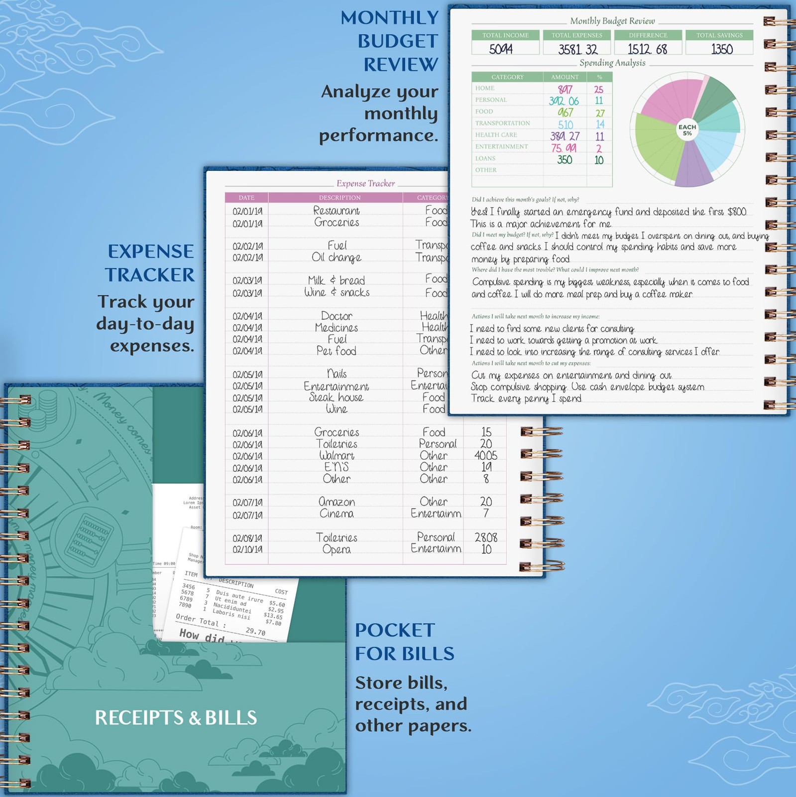 Legend Planner Legend Budget Bill Organizer For Household Budgeting Mystic Blue