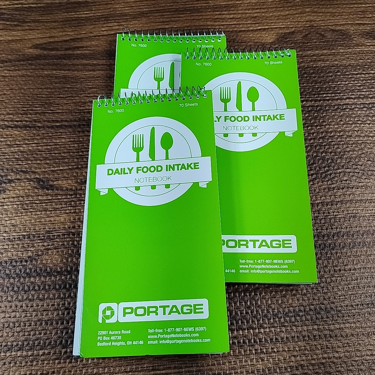 Daily Food Intake Notebook Lot Of 3 Portage