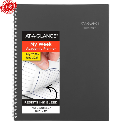 AT-A-GLANCE 2026 Appointment Book Planner, Weekly, 8″ x 11″, Large, Quarter-Hour