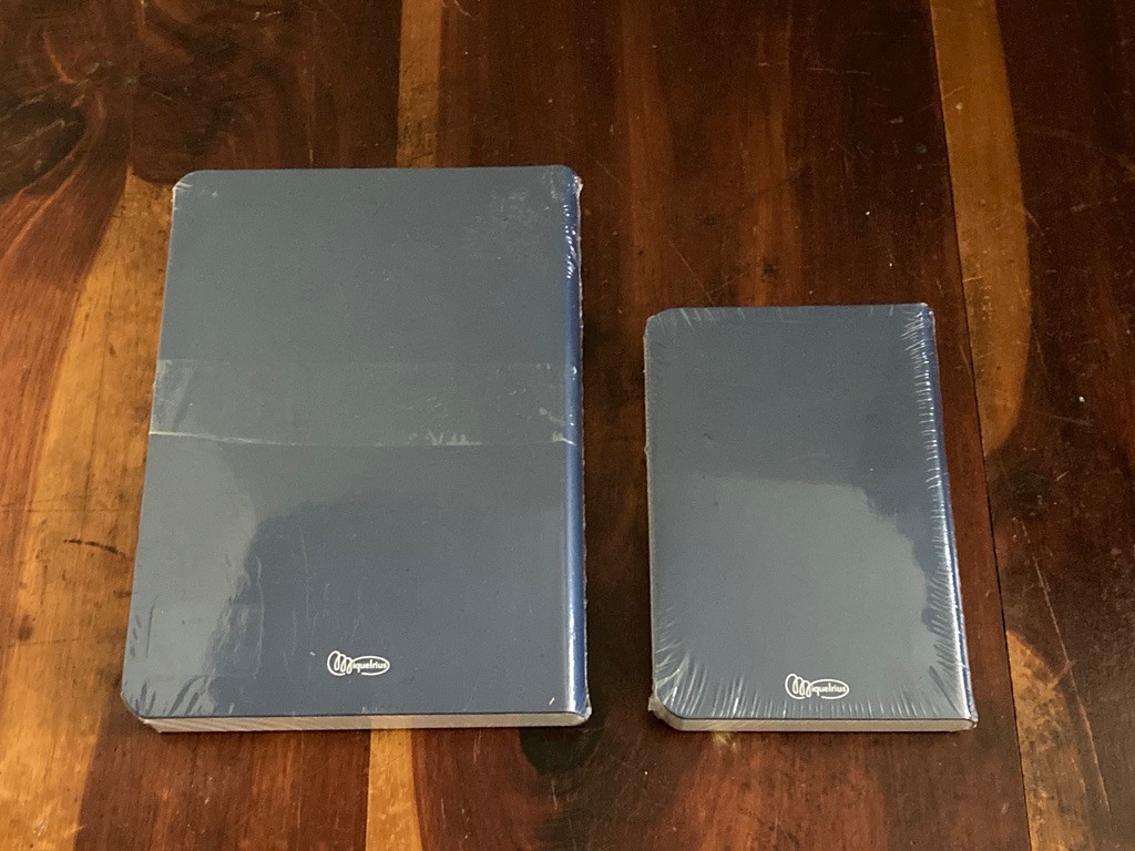 2 New Blue Miquelrius Notebook Journals Spain 8.2″X6″ 6″X4″ Lined 200 Sheets