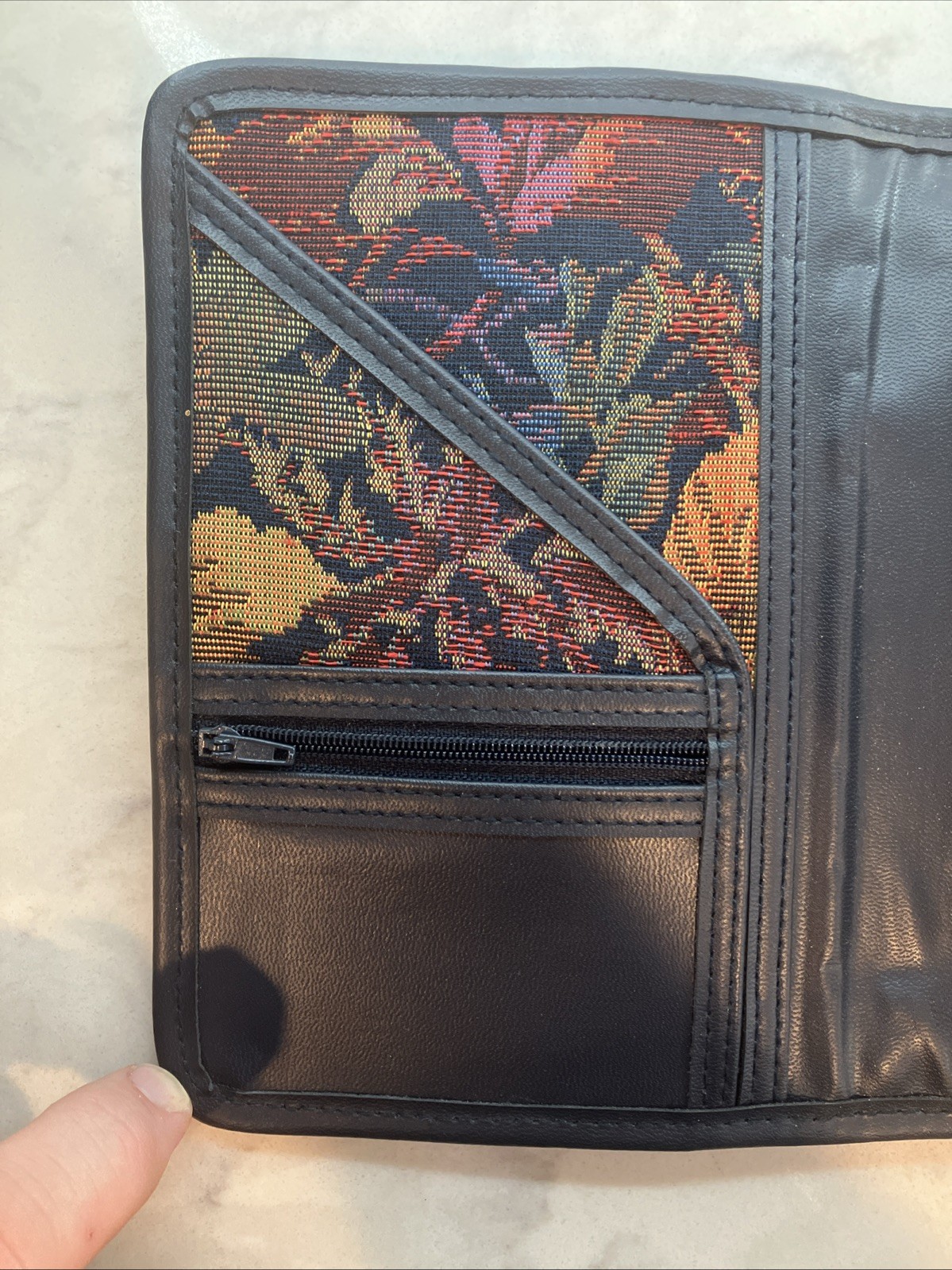 Vintage 90’s Day Runner Floral Tapestry Faux Leather Organizer 6 Ring Planner