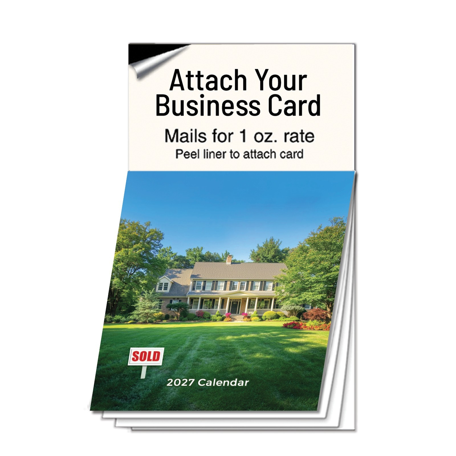 2027 Real Estate Magnetic Calendar Home Seller Tips Business Card Holder RC603