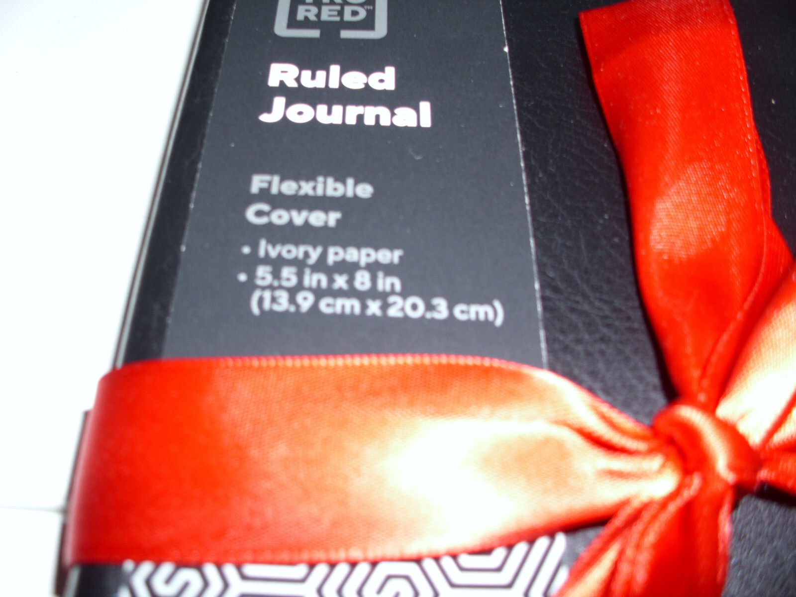 Tru Red Medium Flexible Cover Ruled Journal Black/ with pen